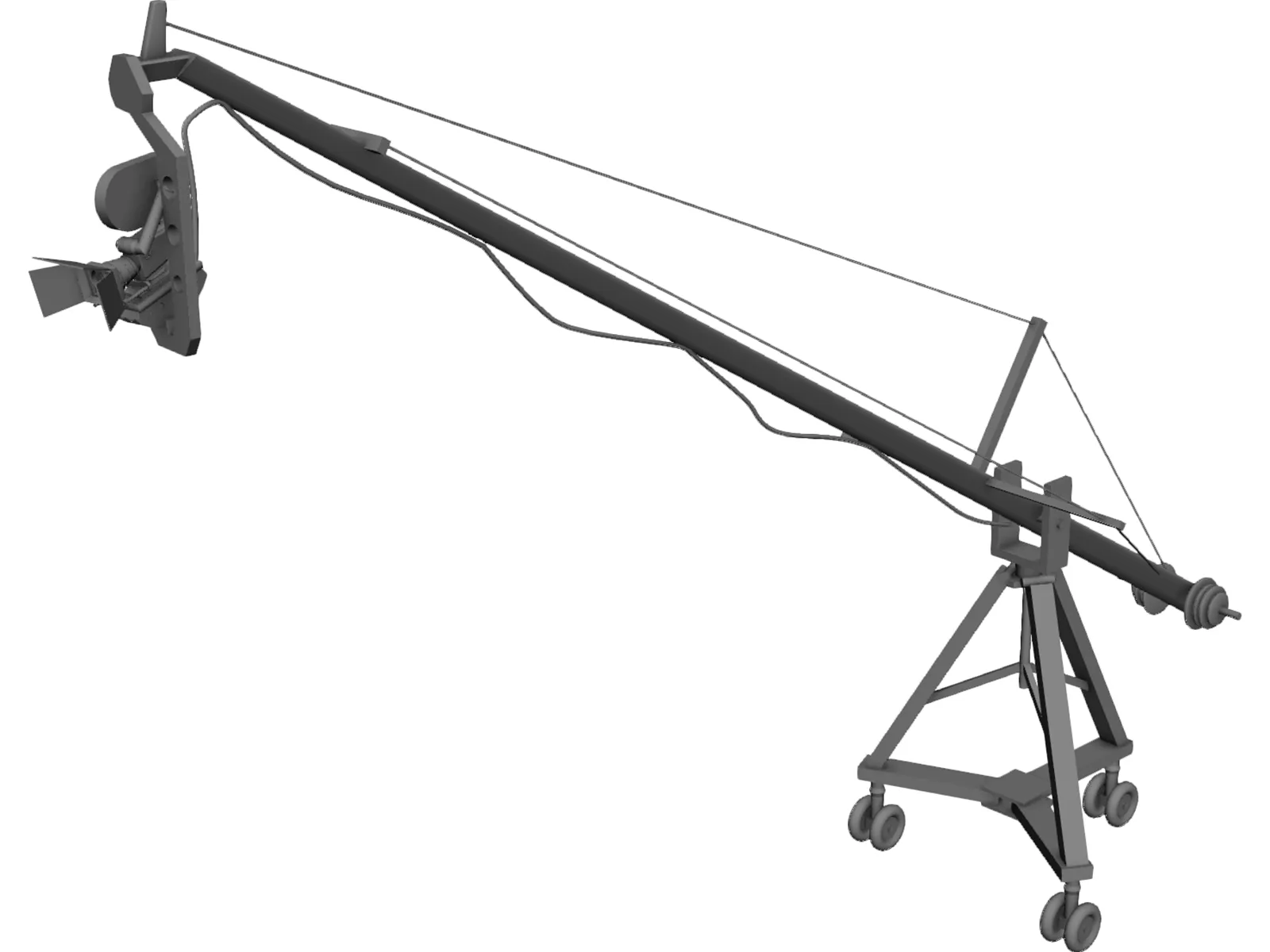 Camera on Crane 3D Model main preview