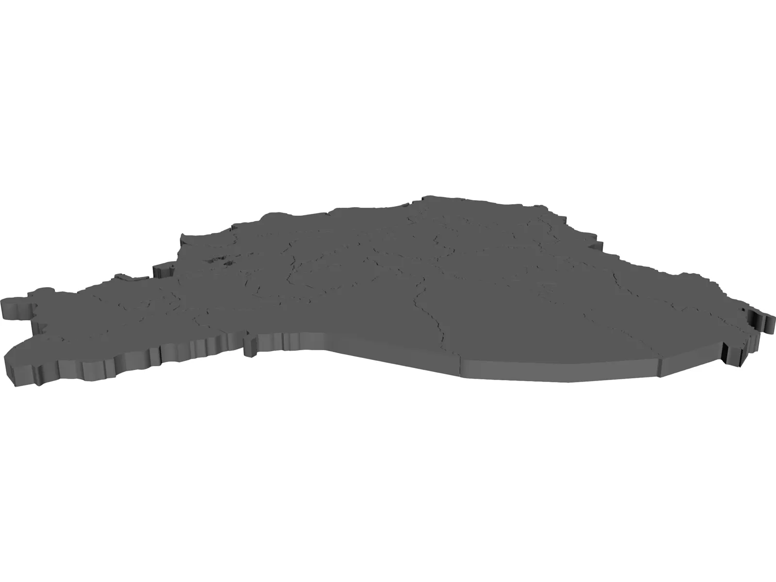 Ecuador 3D Map 3D Model main preview