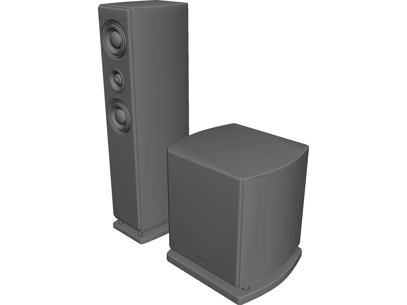 Speakers 3D Model main preview