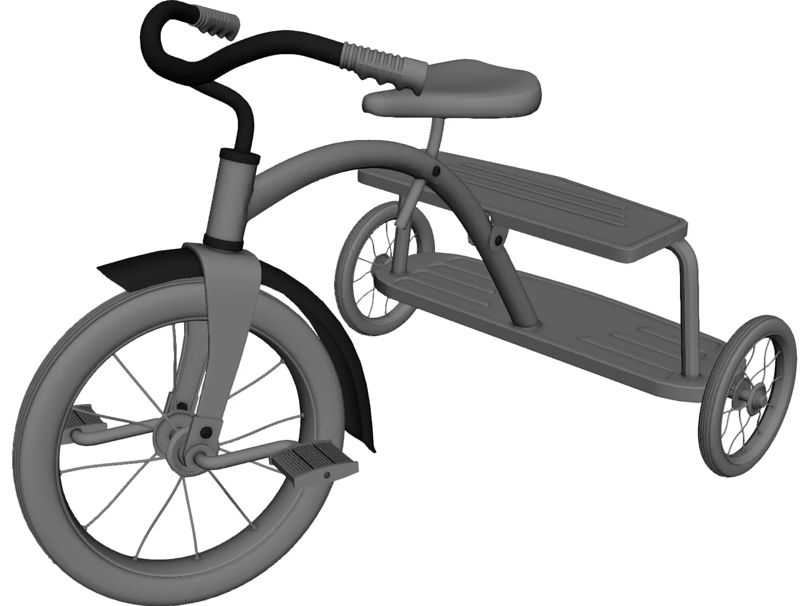 Tricycle 3D Model main preview