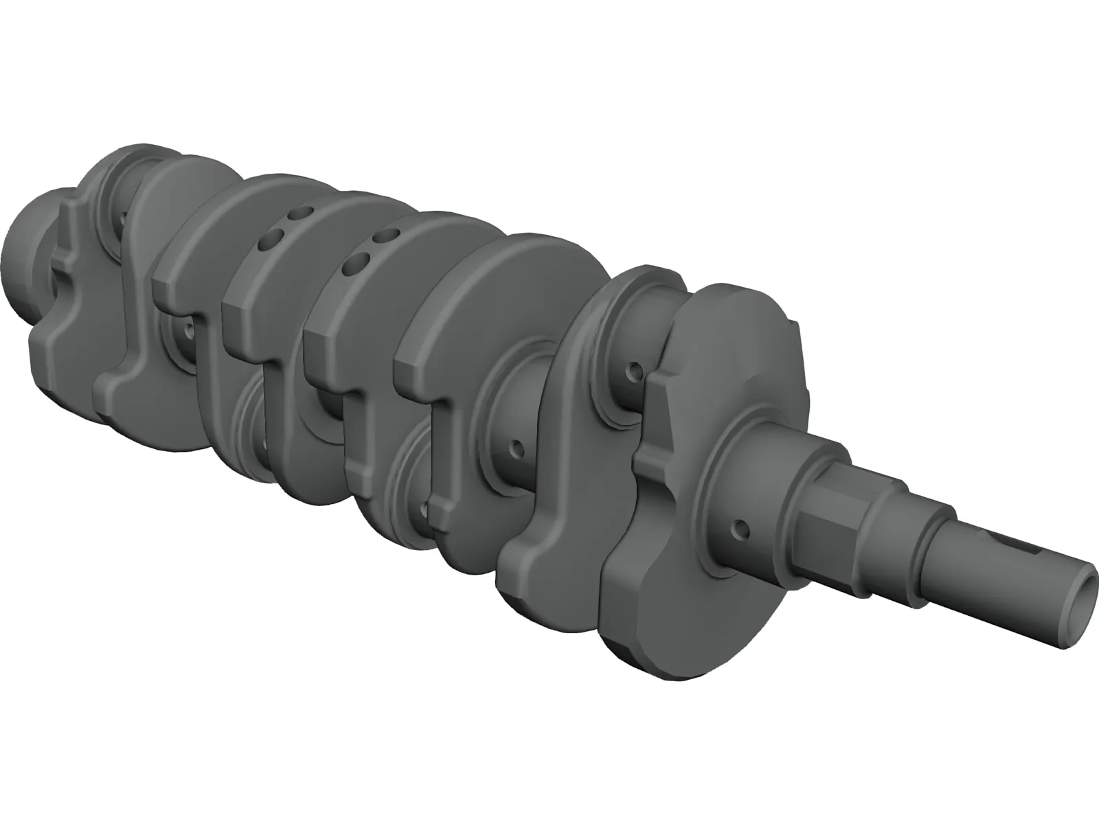 Crankshaft 3D Model main preview