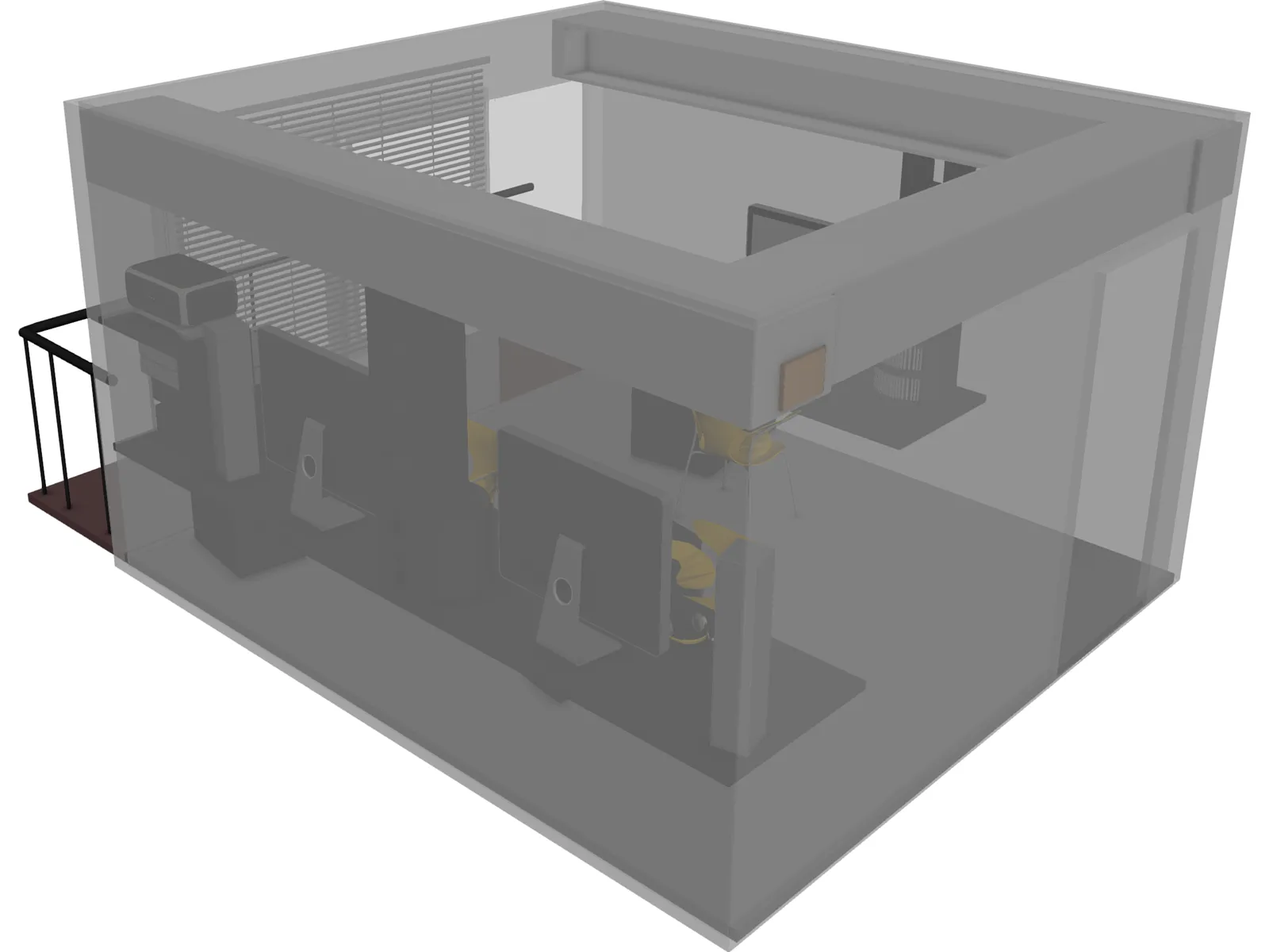 Office Small Design Studio 3D Model main preview