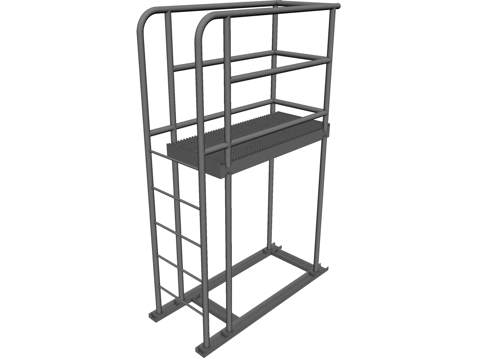 Portable Well Access Mini Deck 3D Model main preview