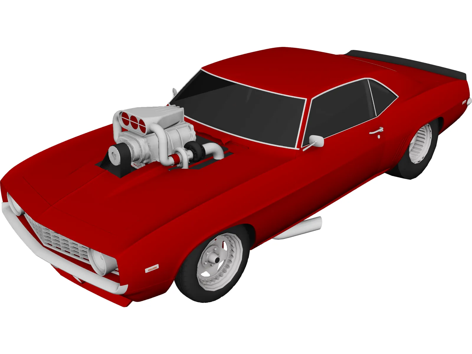 Chevrolet Camaro Pro Drag 3D Model main preview