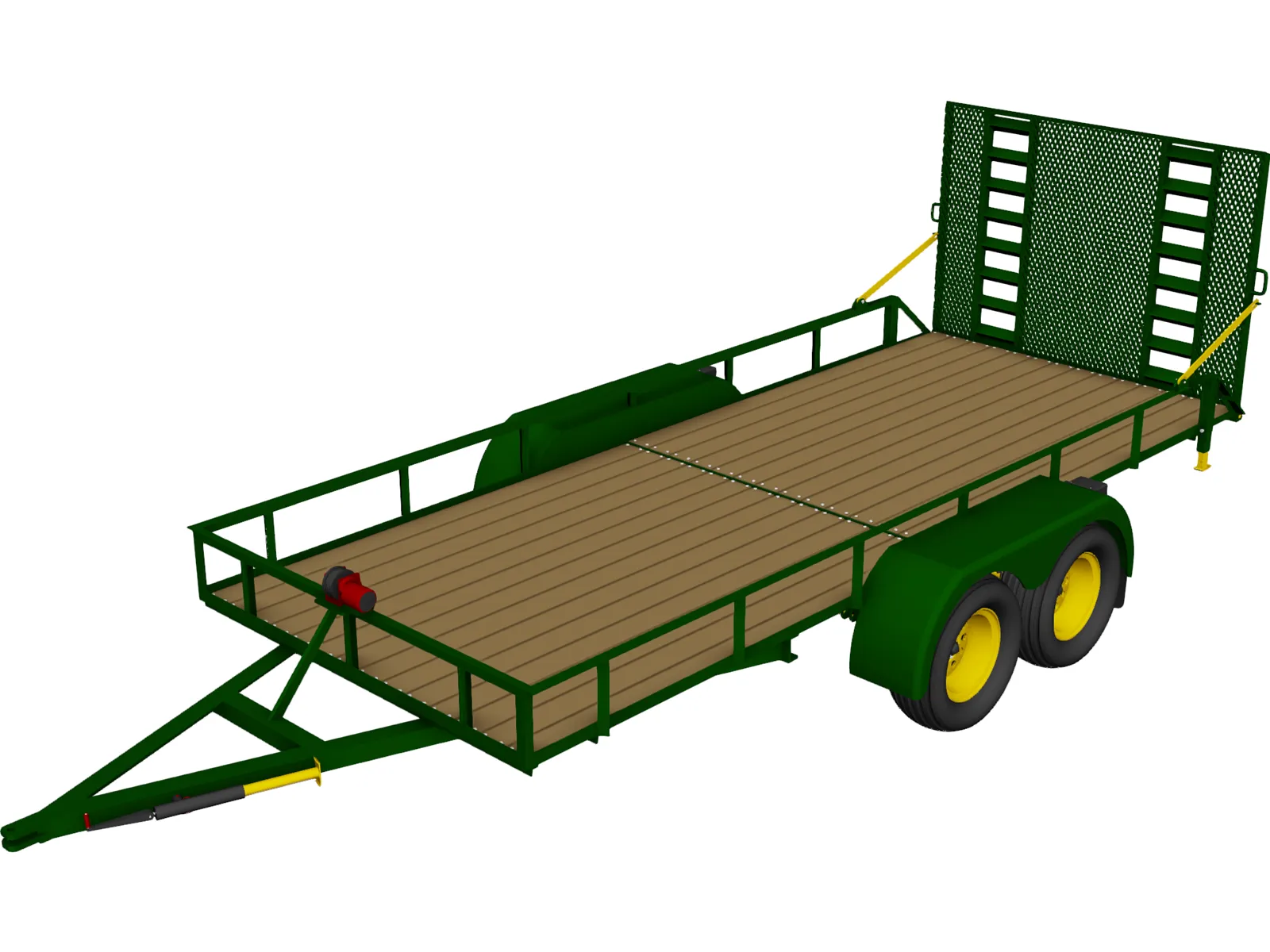 Utility Tailer 3D Model main preview