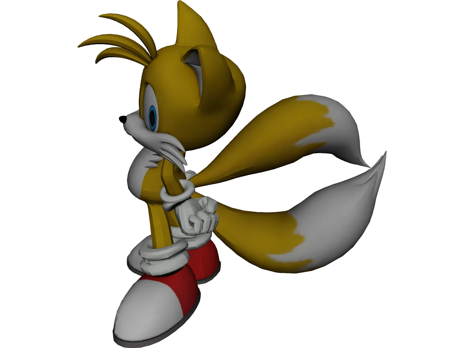 Tails Sonic 3D Model main preview
