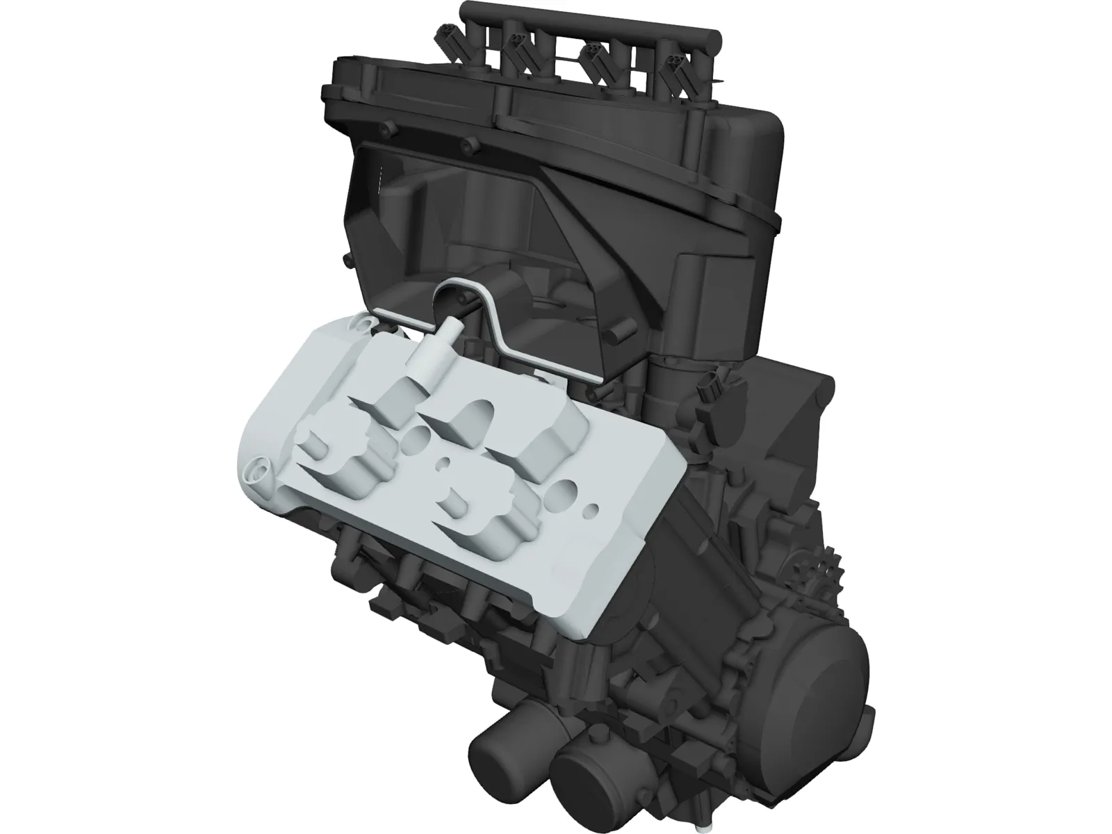 Honda CBR600RR Engine 3D Model main preview