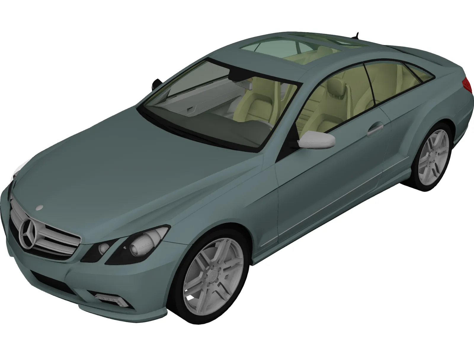 Mercedes-Benz E500 C207 Coupe 3D Model main preview