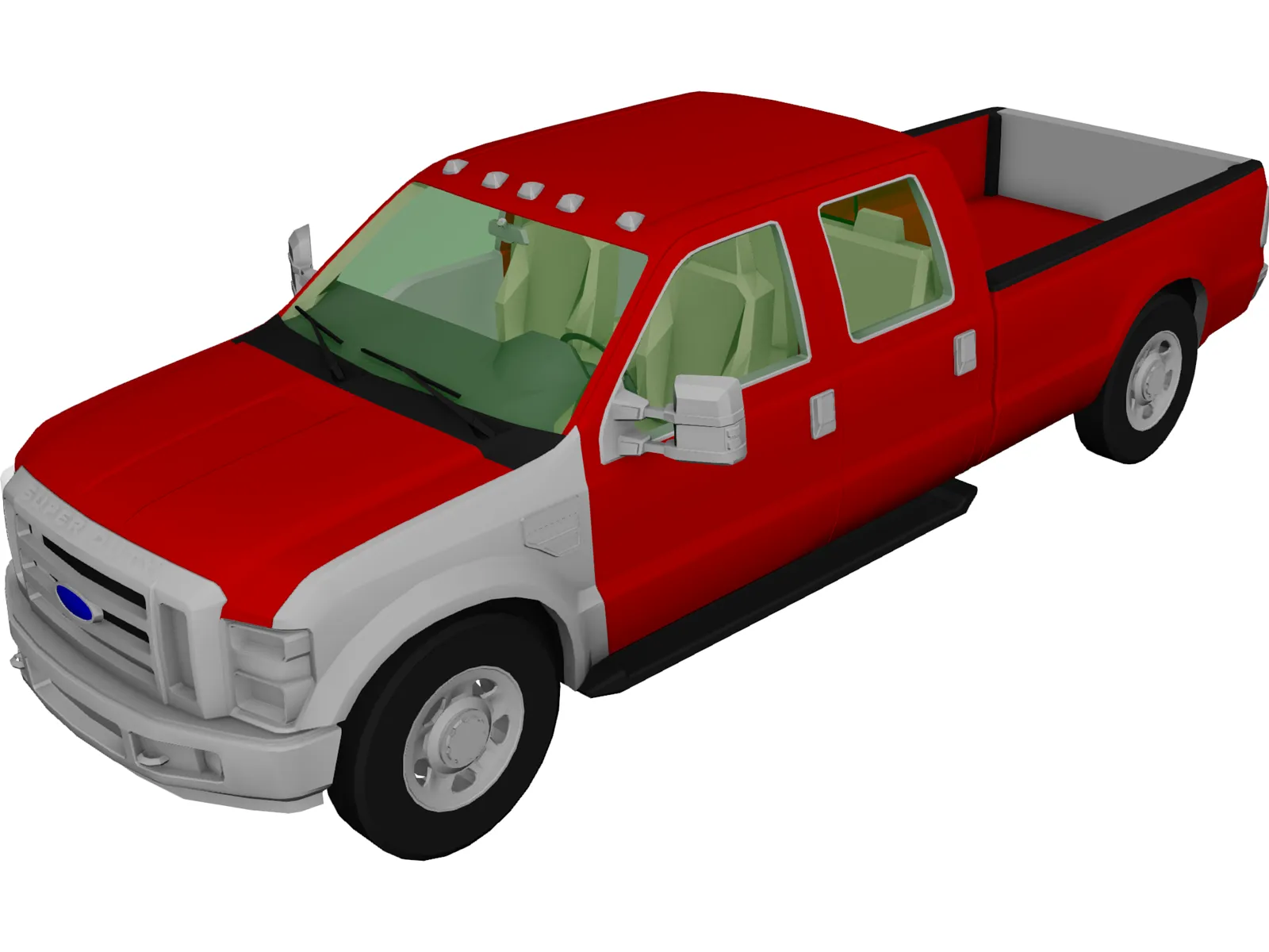 Ford F-350 Pickup (2010) 3D Model main preview