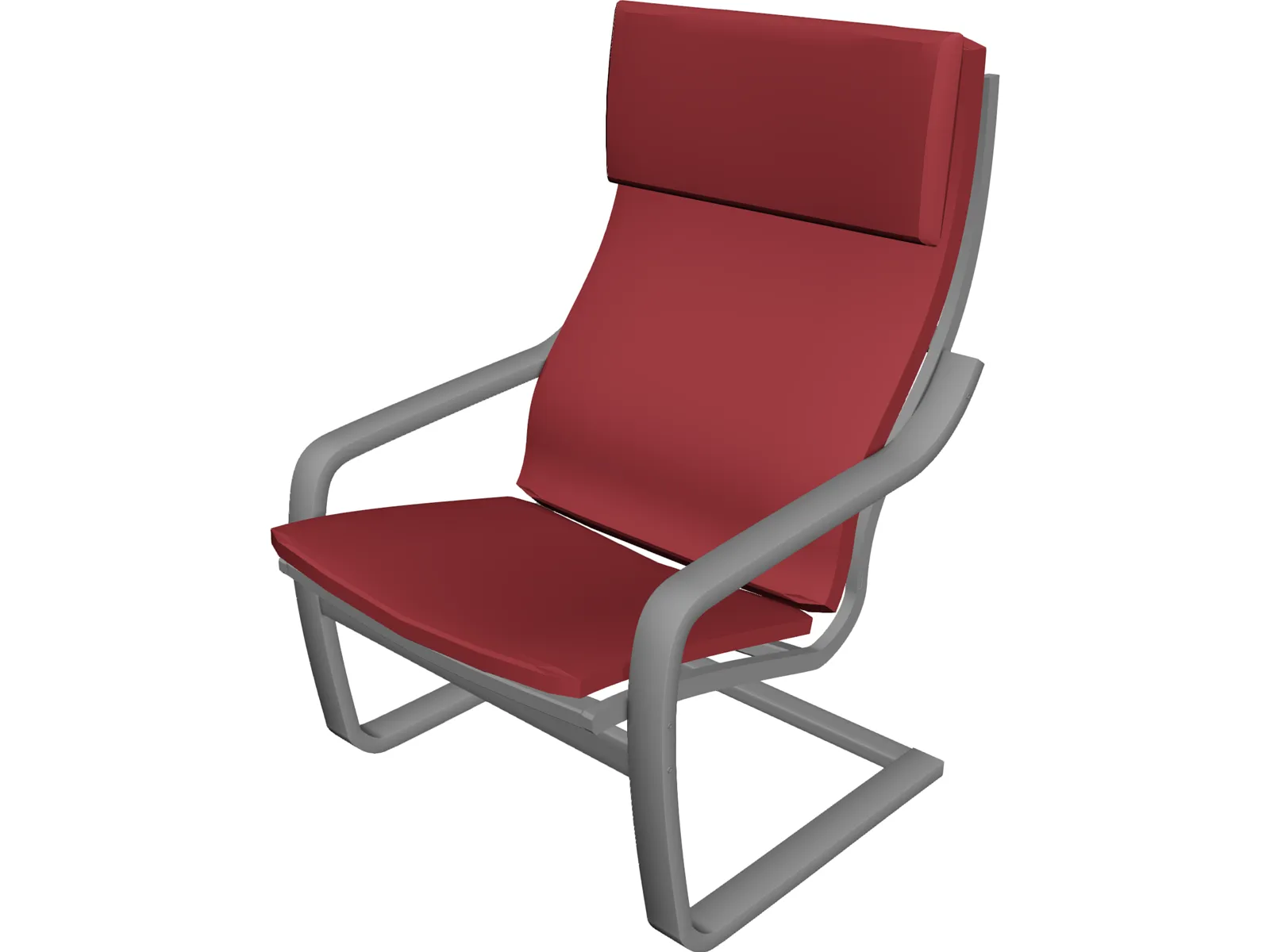 Poang Armchair 3D Model main preview