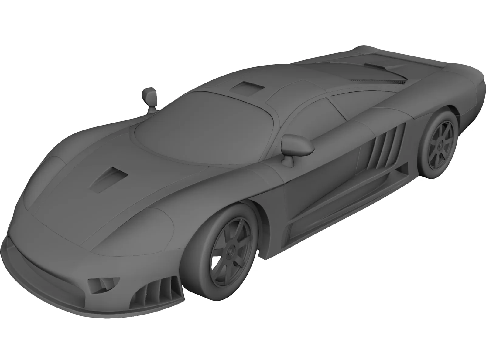 Supercar 3D Model main preview