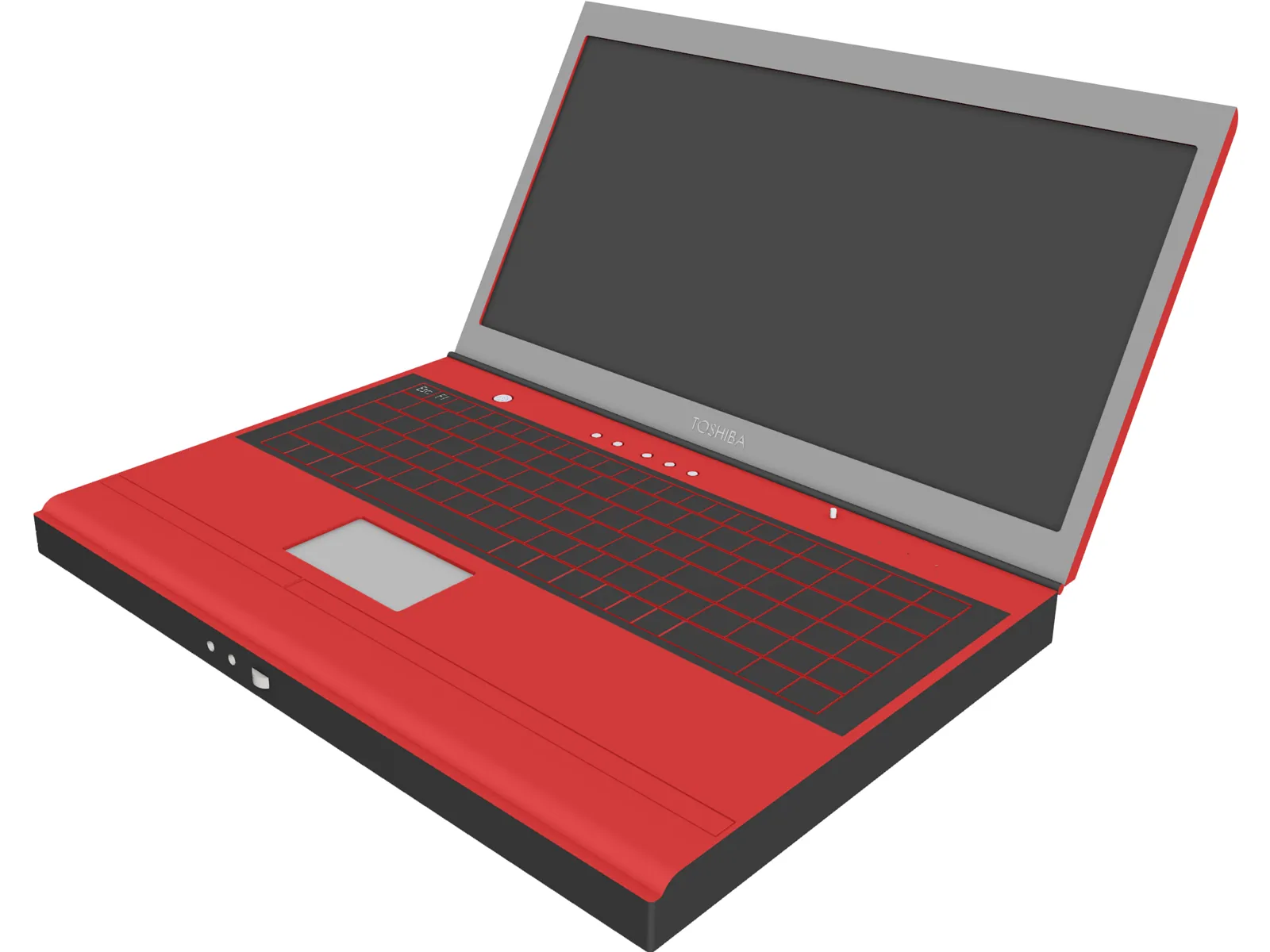 Toshiba Laptop 3D Model main preview