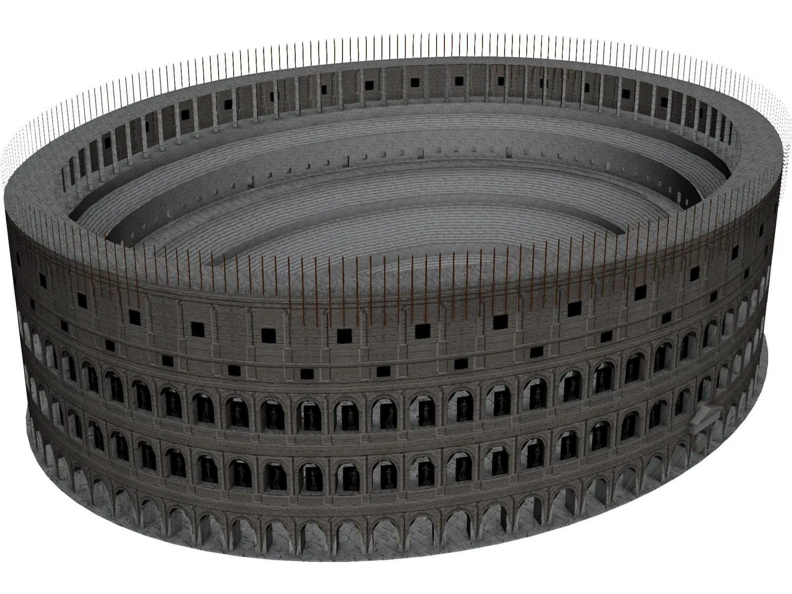 Roman Coliseum Low Poly 3D Model main preview
