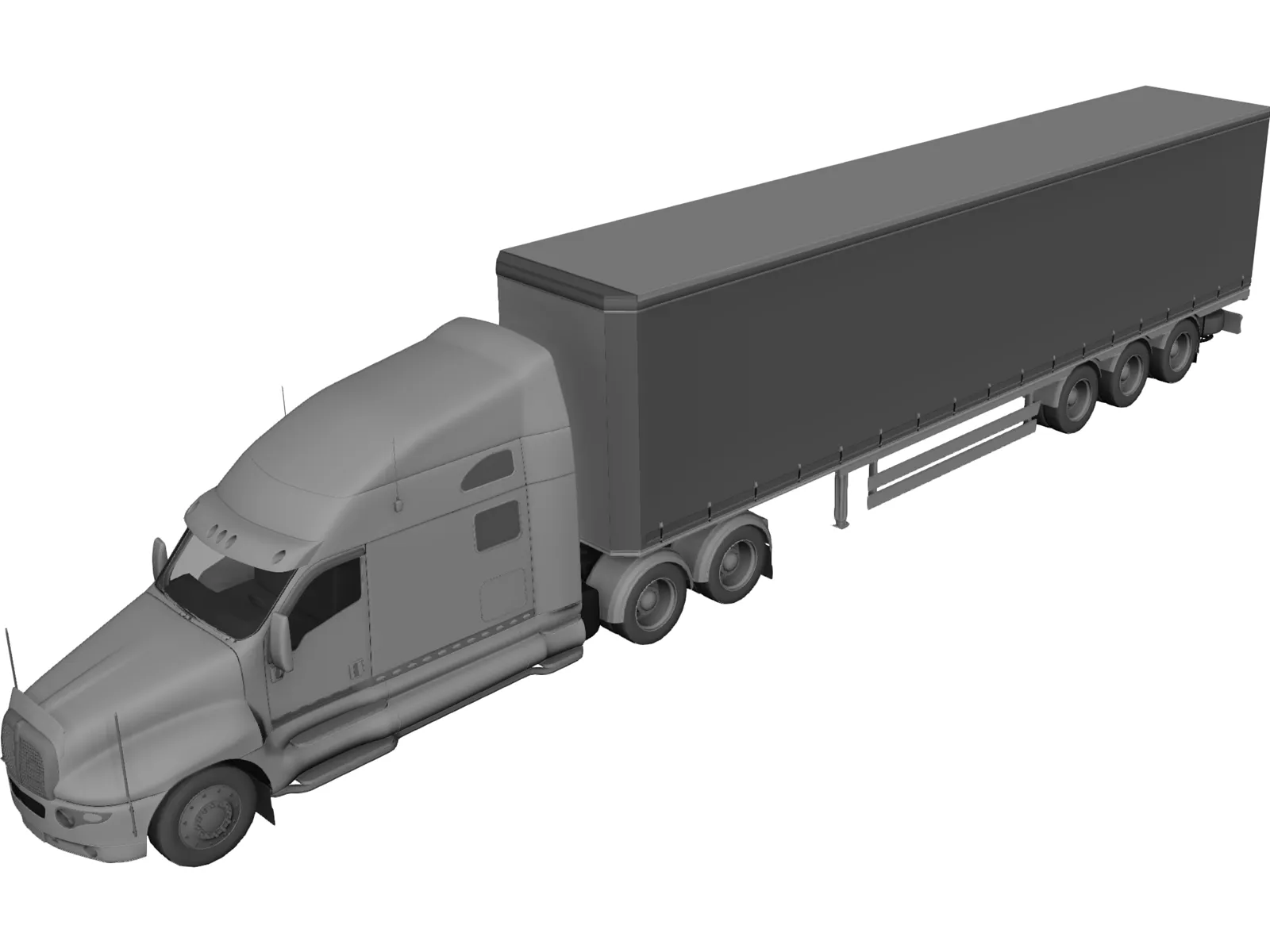 Peterbilt 379 3D Model main preview