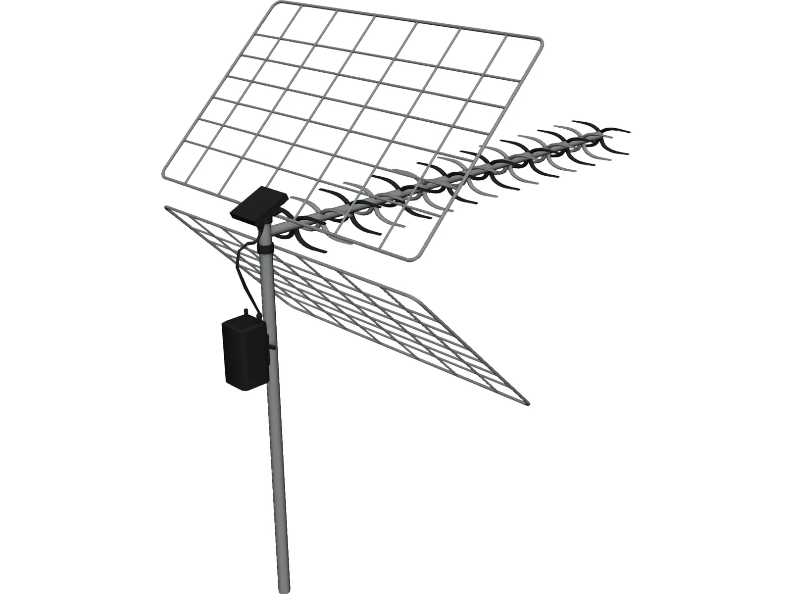 TV Antenna 3D Model main preview