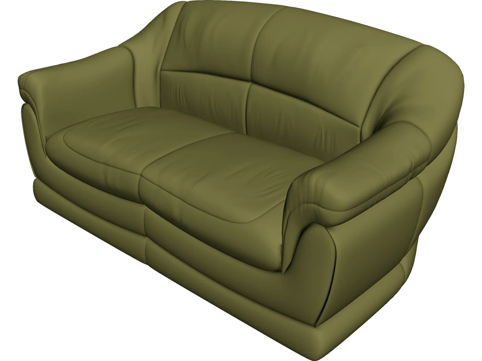 Sofa for 2 Seats 3D Model main preview