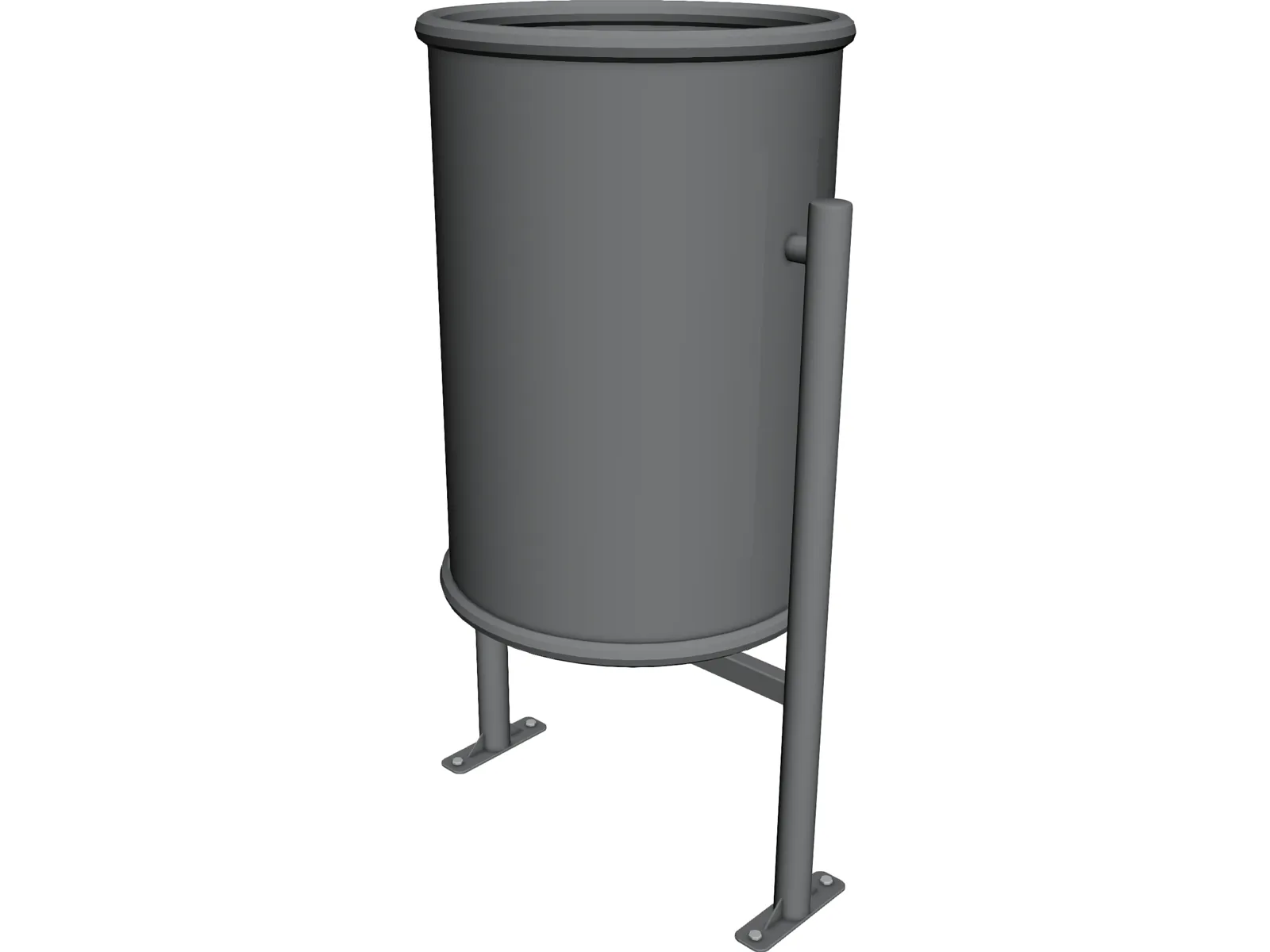 Urban Trash Bin 3D Model main preview