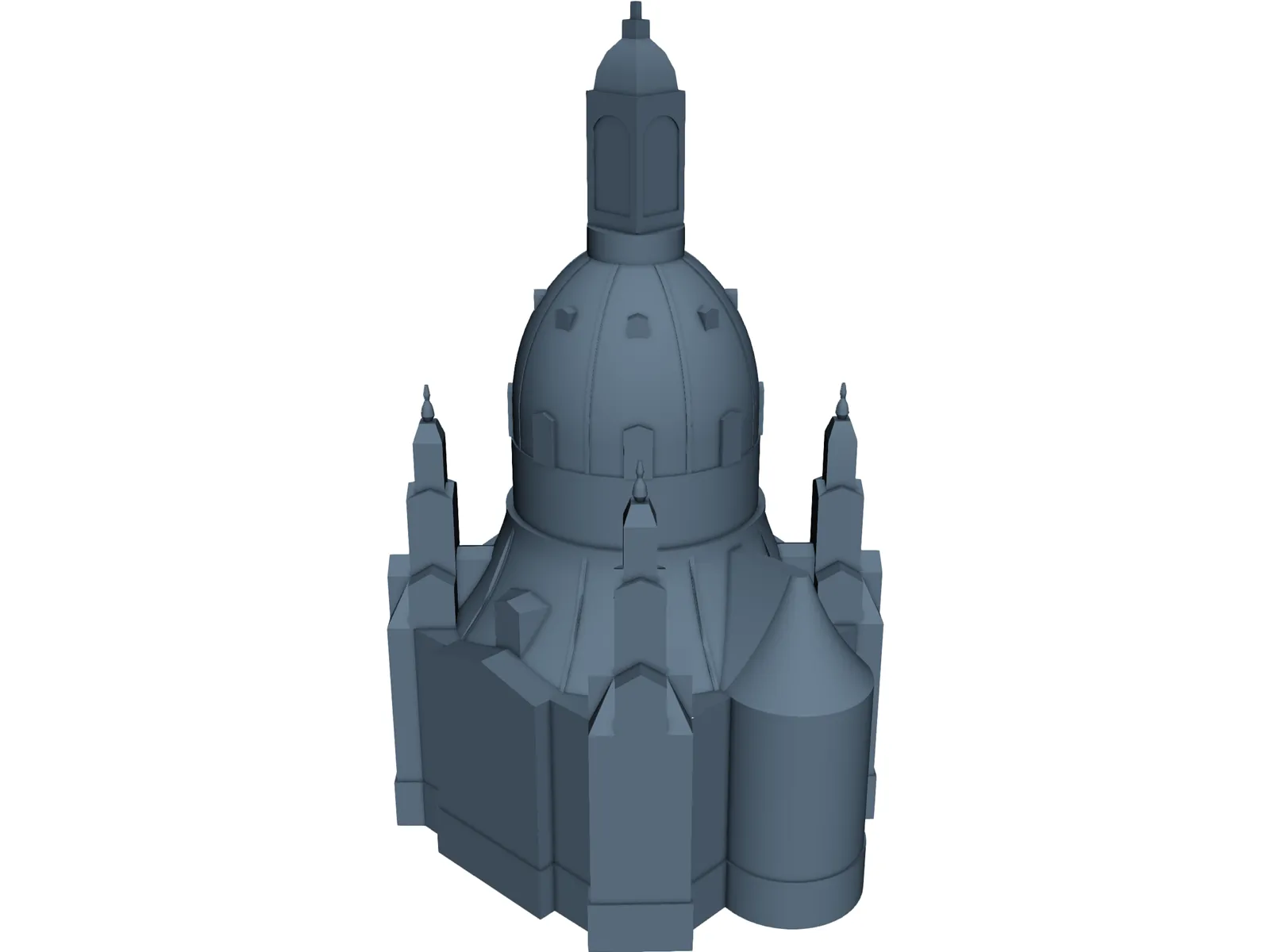 Frauenkirche Dresden 3D Model main preview