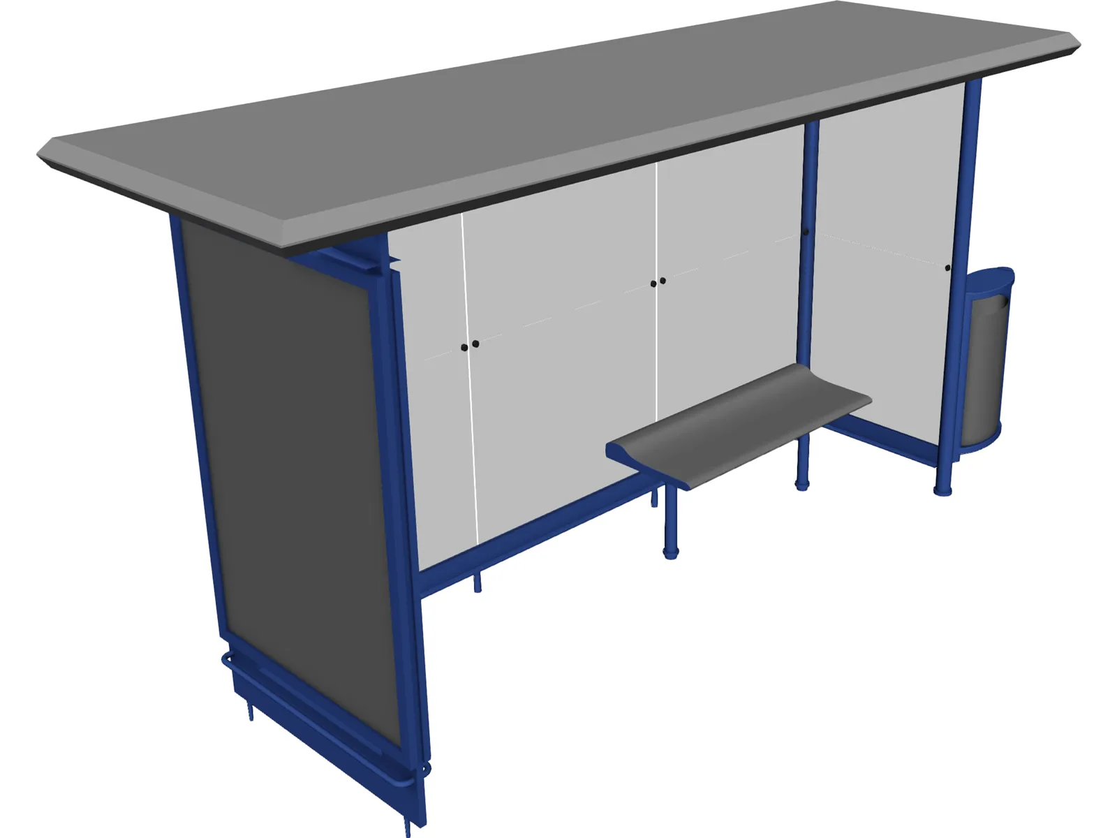 Bus Stop 3D Model main preview