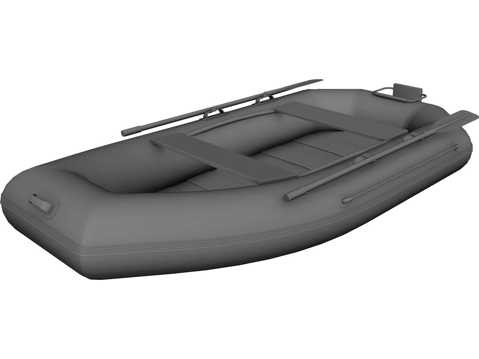 Inflatable Boat 3D Model main preview