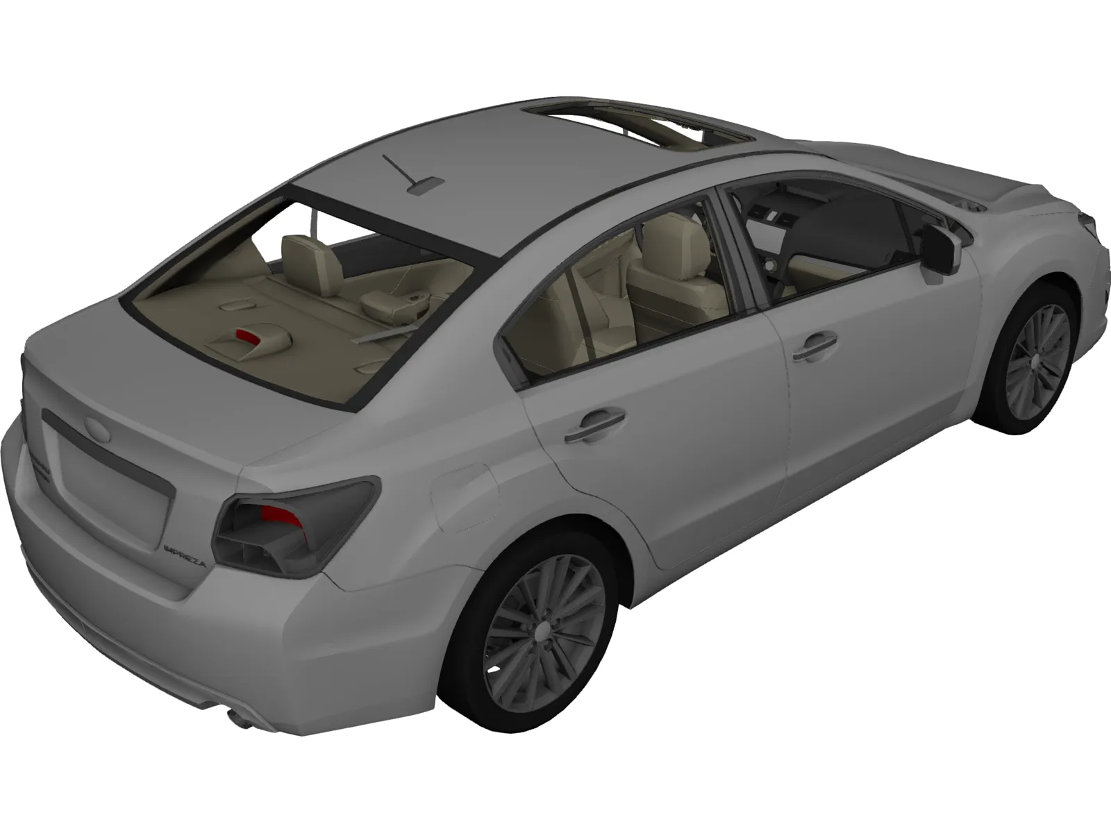 Subaru Impreza (2013) 3D Model main preview