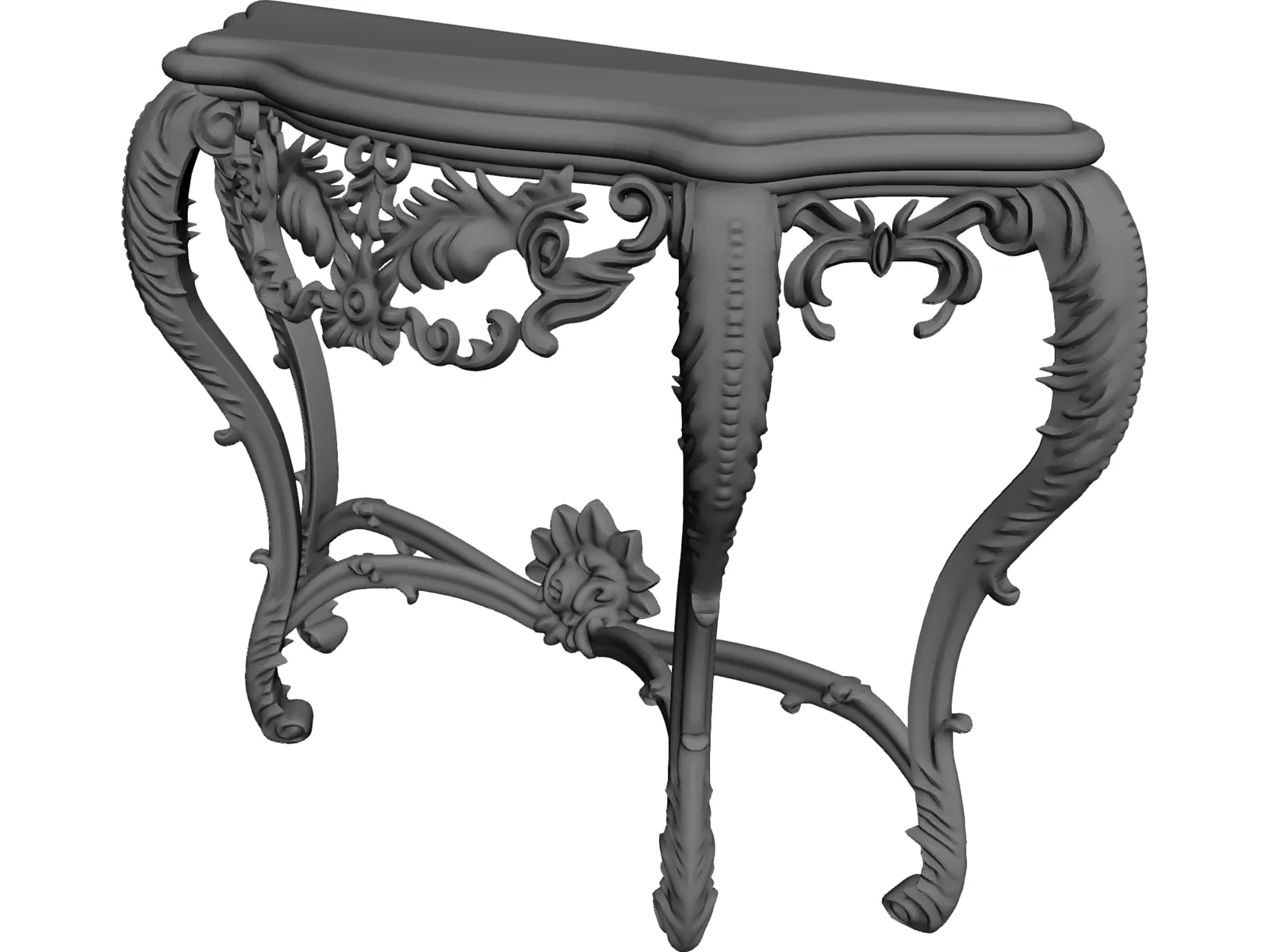 Bathroom Table 3D Model main preview