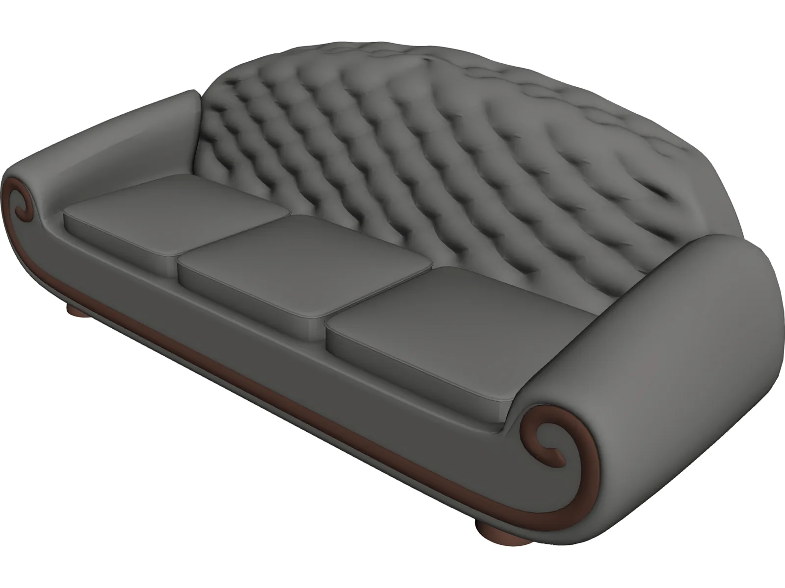 Leather Sofa 3D Model main preview