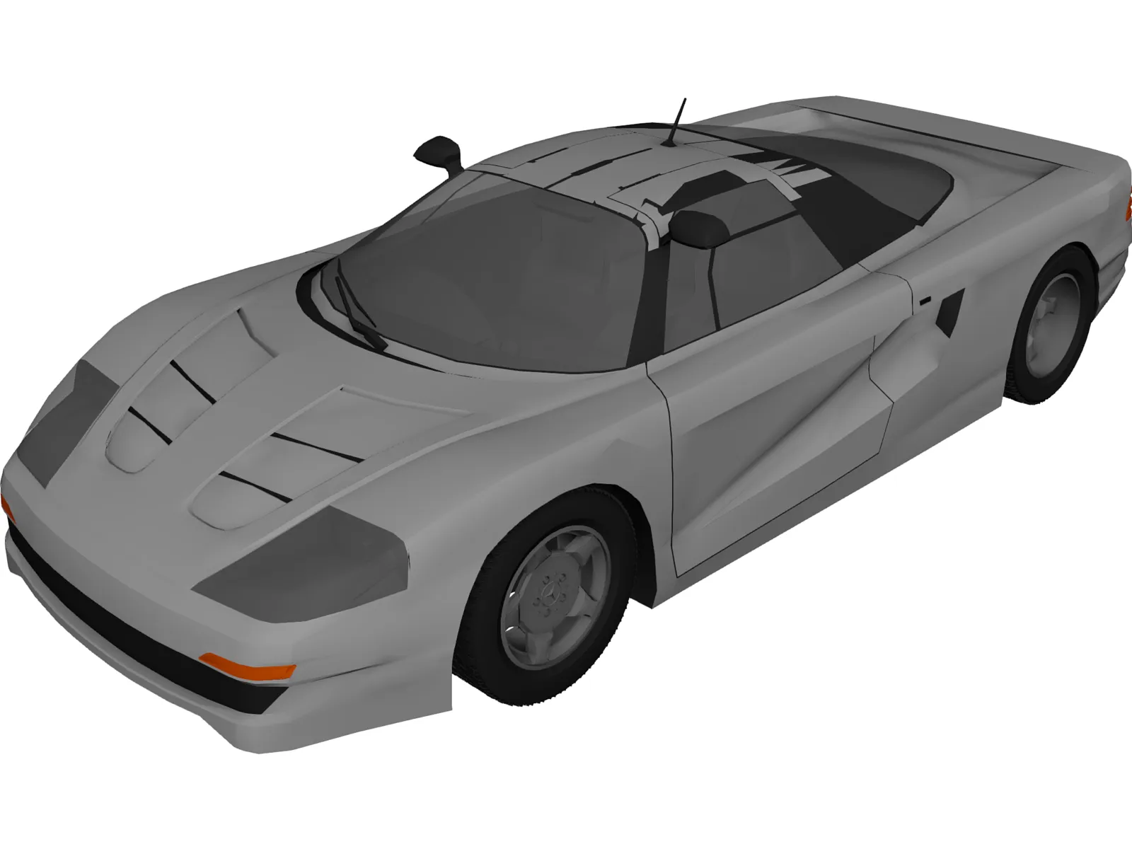Mercedes-Benz C112 Concept 3D Model main preview