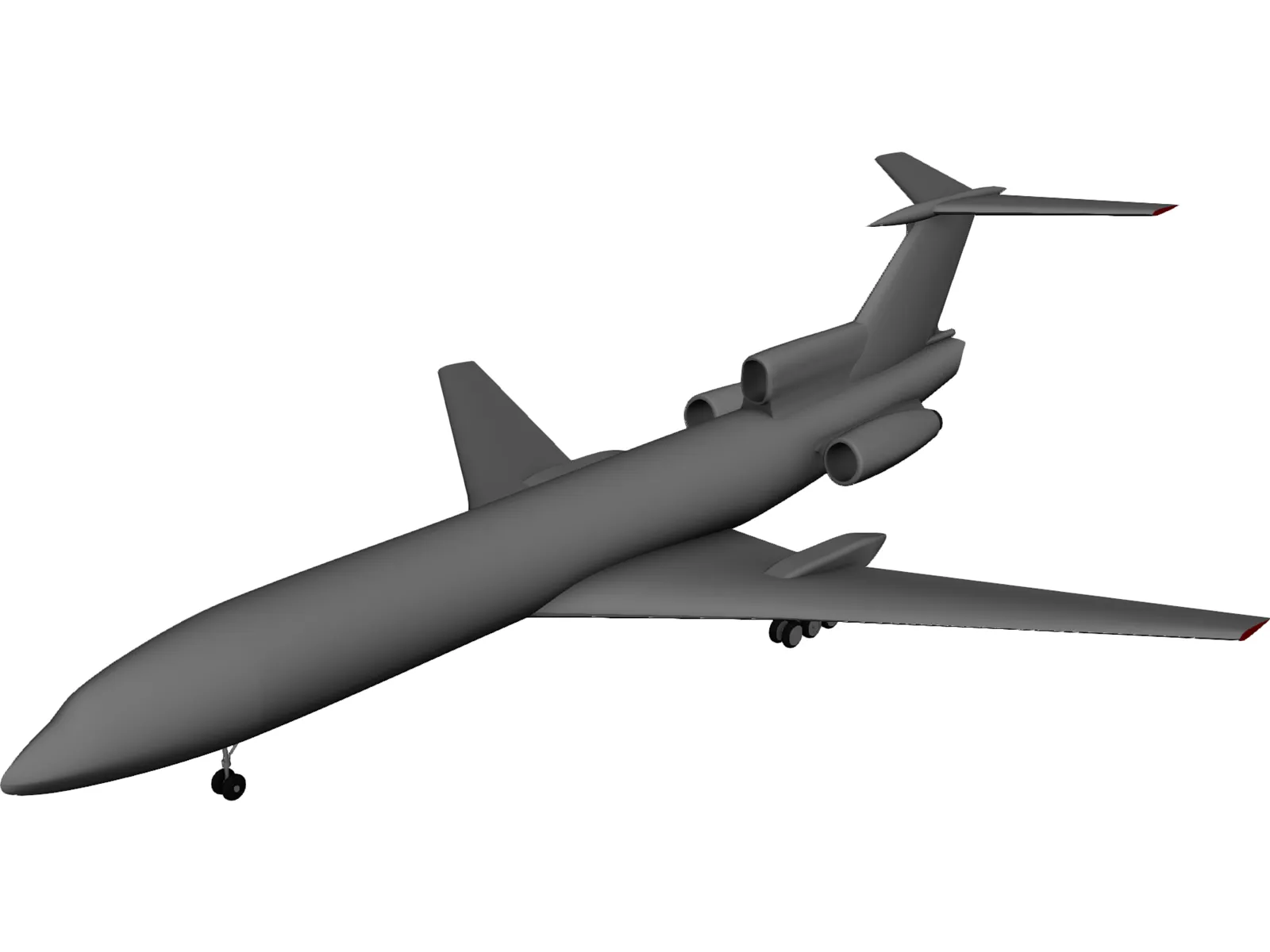 Tupolev Tu-154 3D Model main preview