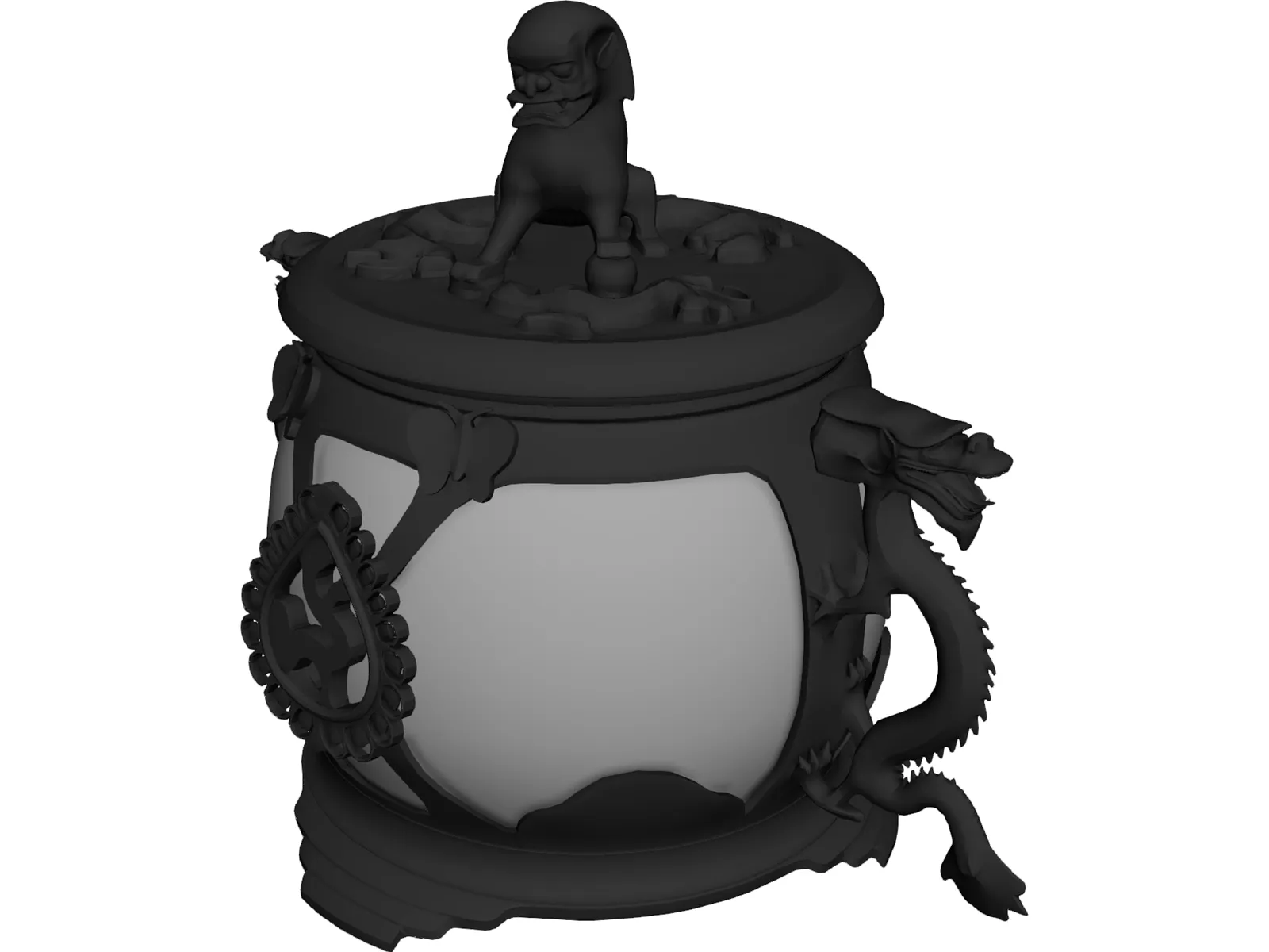 Ancient Chinese Vase 3D Model main preview