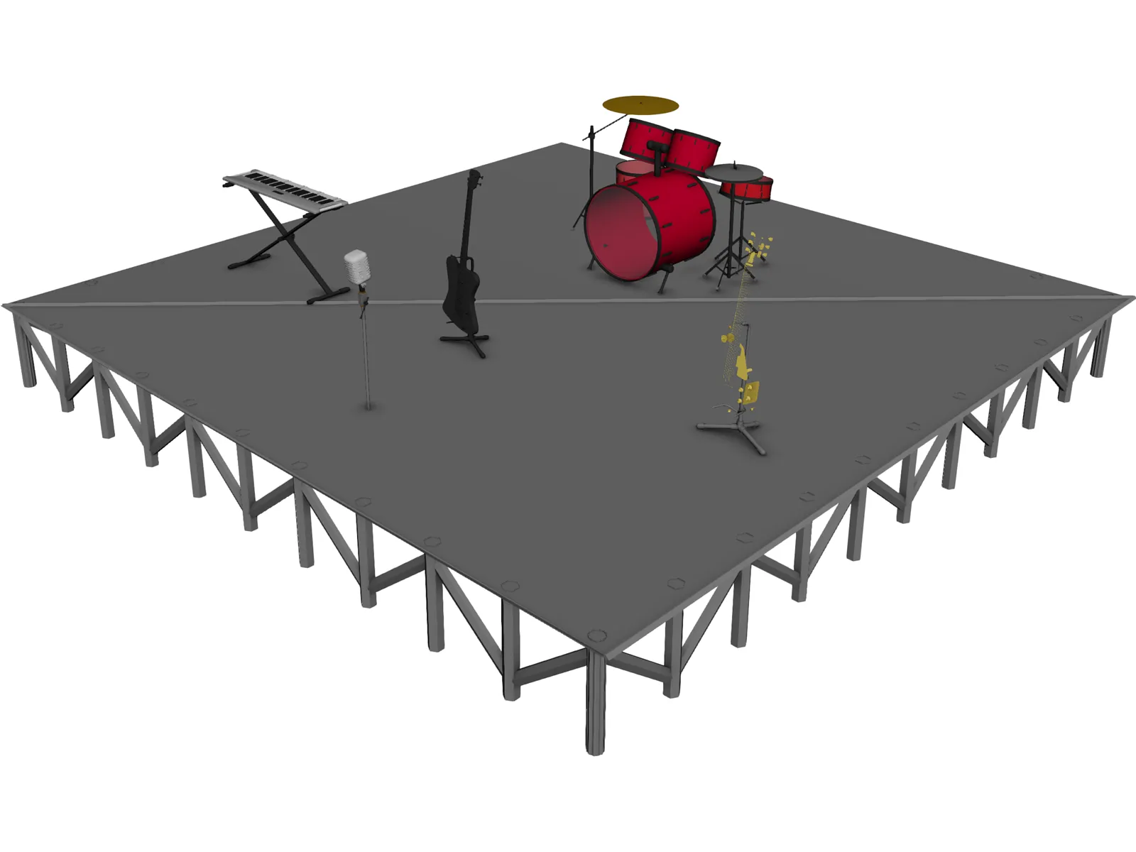 Concert Stage 3D Model main preview