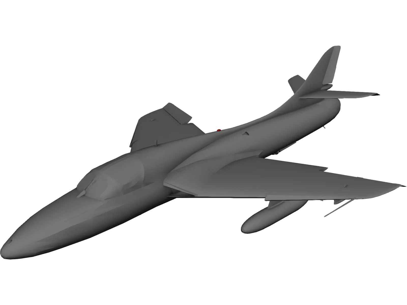 Hawker Hunter 3D Model main preview