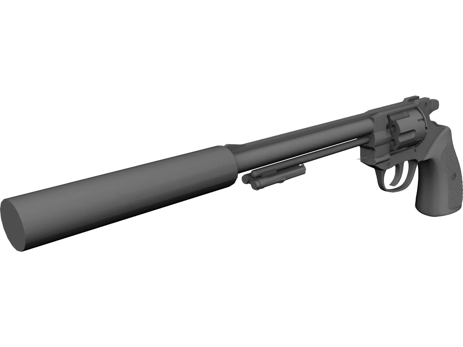 .44 Magnum Silenced 3D Model main preview
