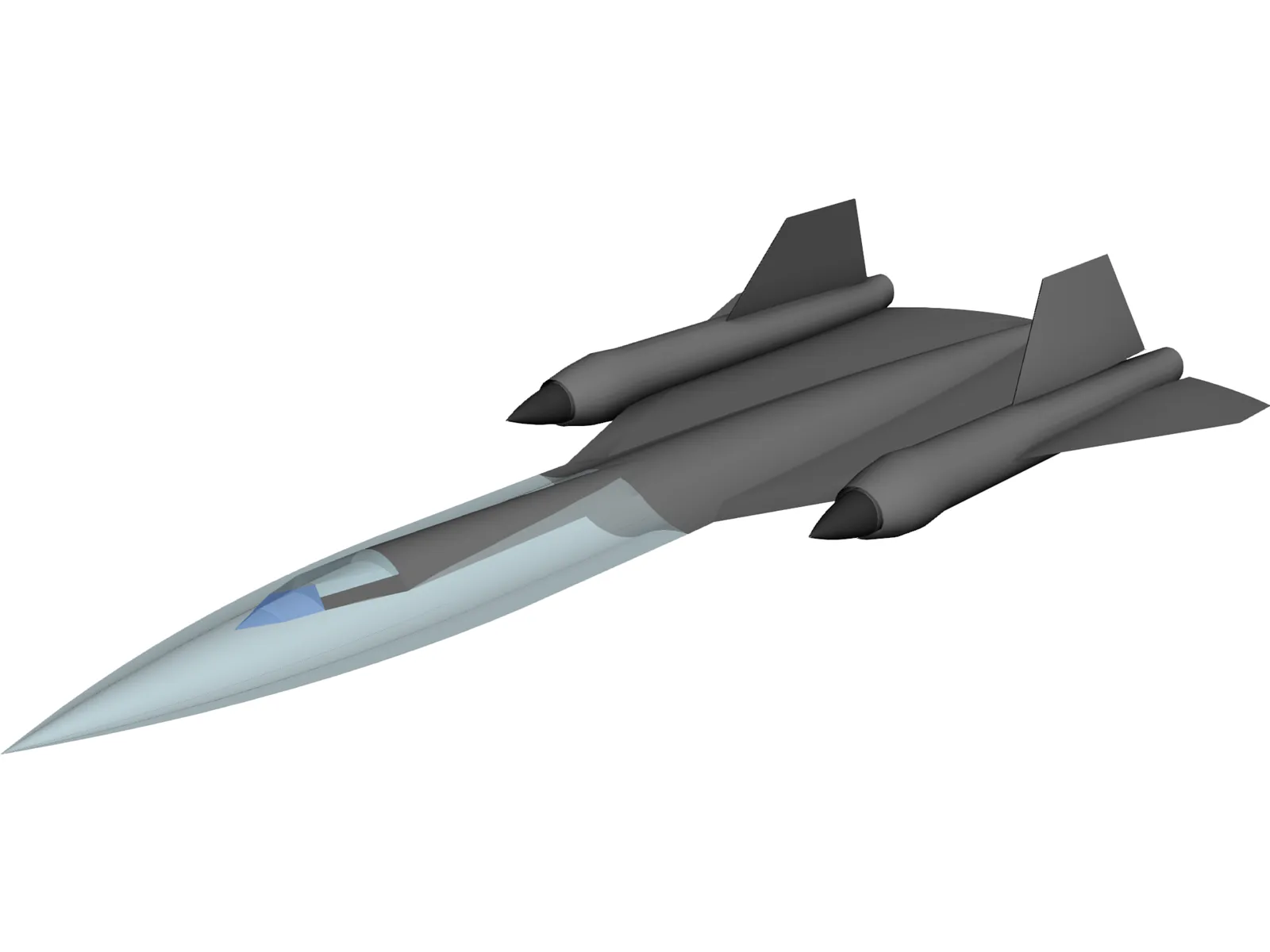 Lockheed SR-71 Blackbird 3D Model main preview