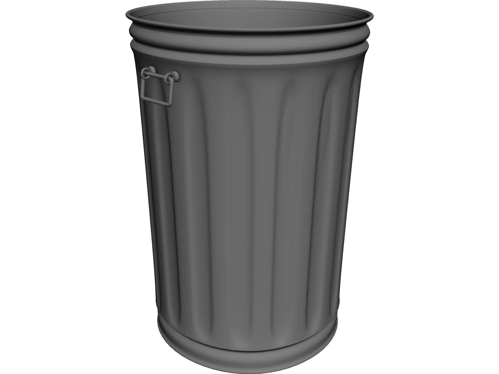 Garbage Can 3D Model main preview