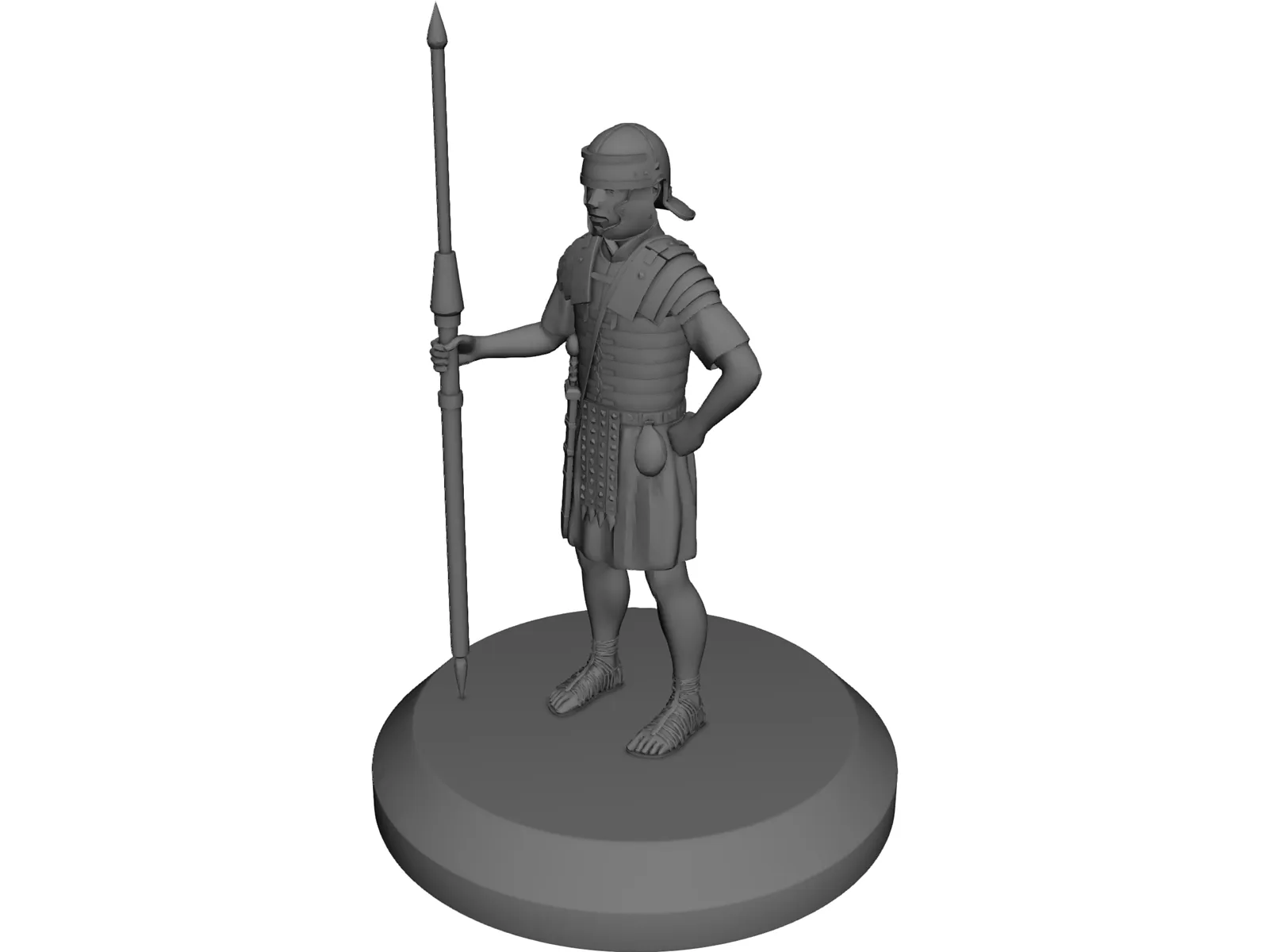 Roman Soldier Pilum Spear 3D Model main preview