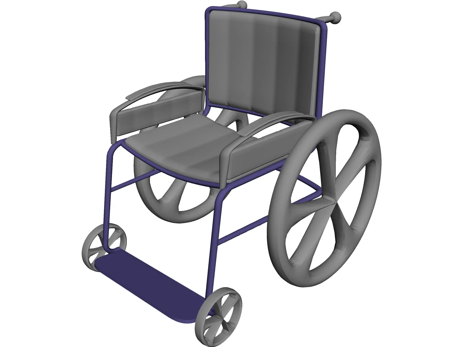 Wheelchair 3D Model main preview