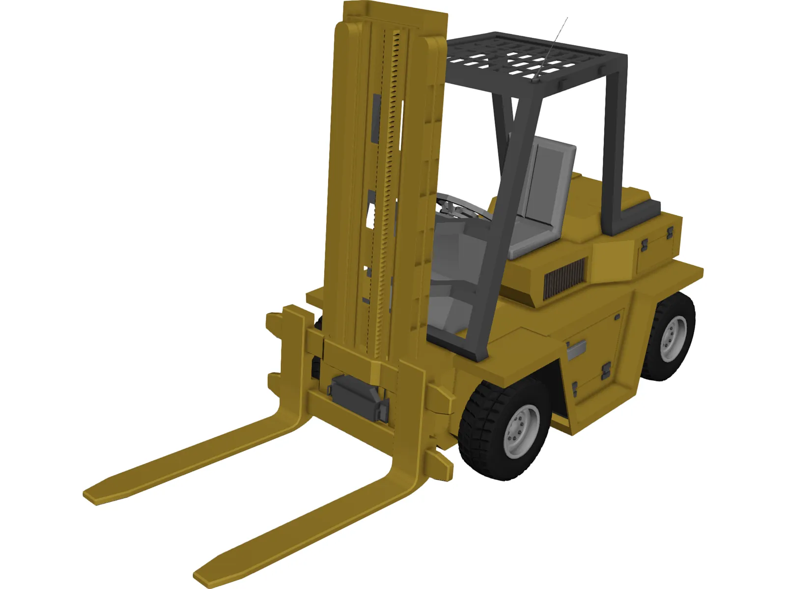 Forklift 3D Model main preview