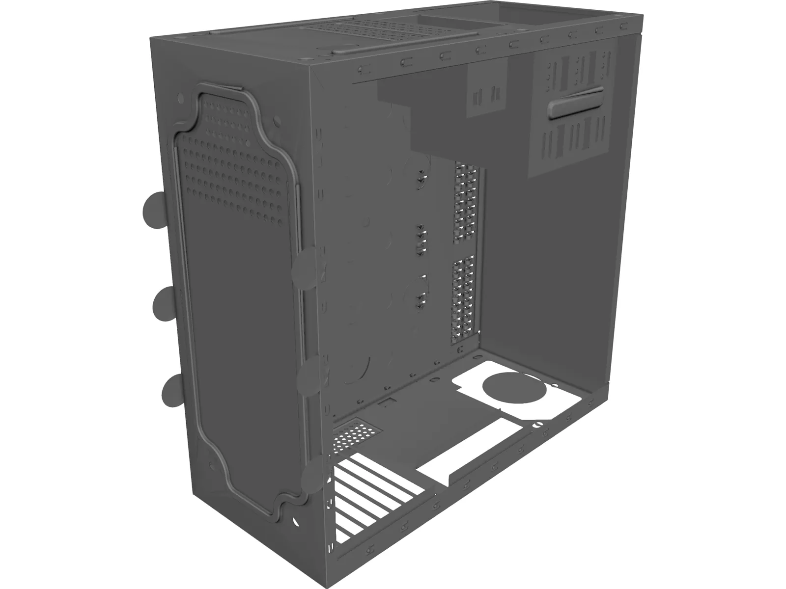 Computer Tower Case 3D Model main preview