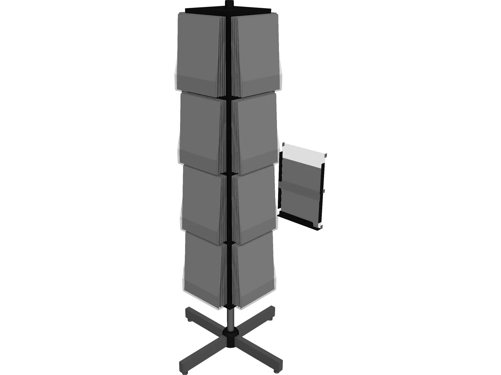 Literature Rack 16 Pocket 3D Model main preview