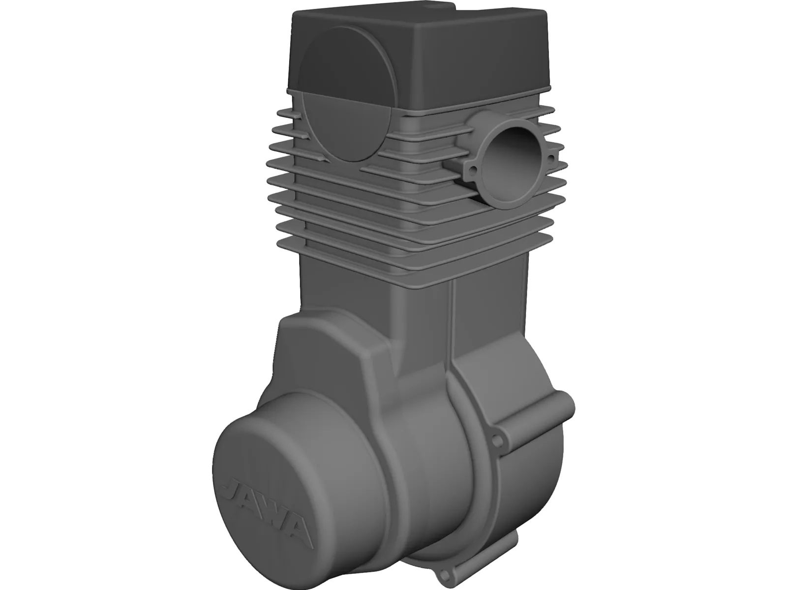 Jawa 500CC Engine 3D Model main preview