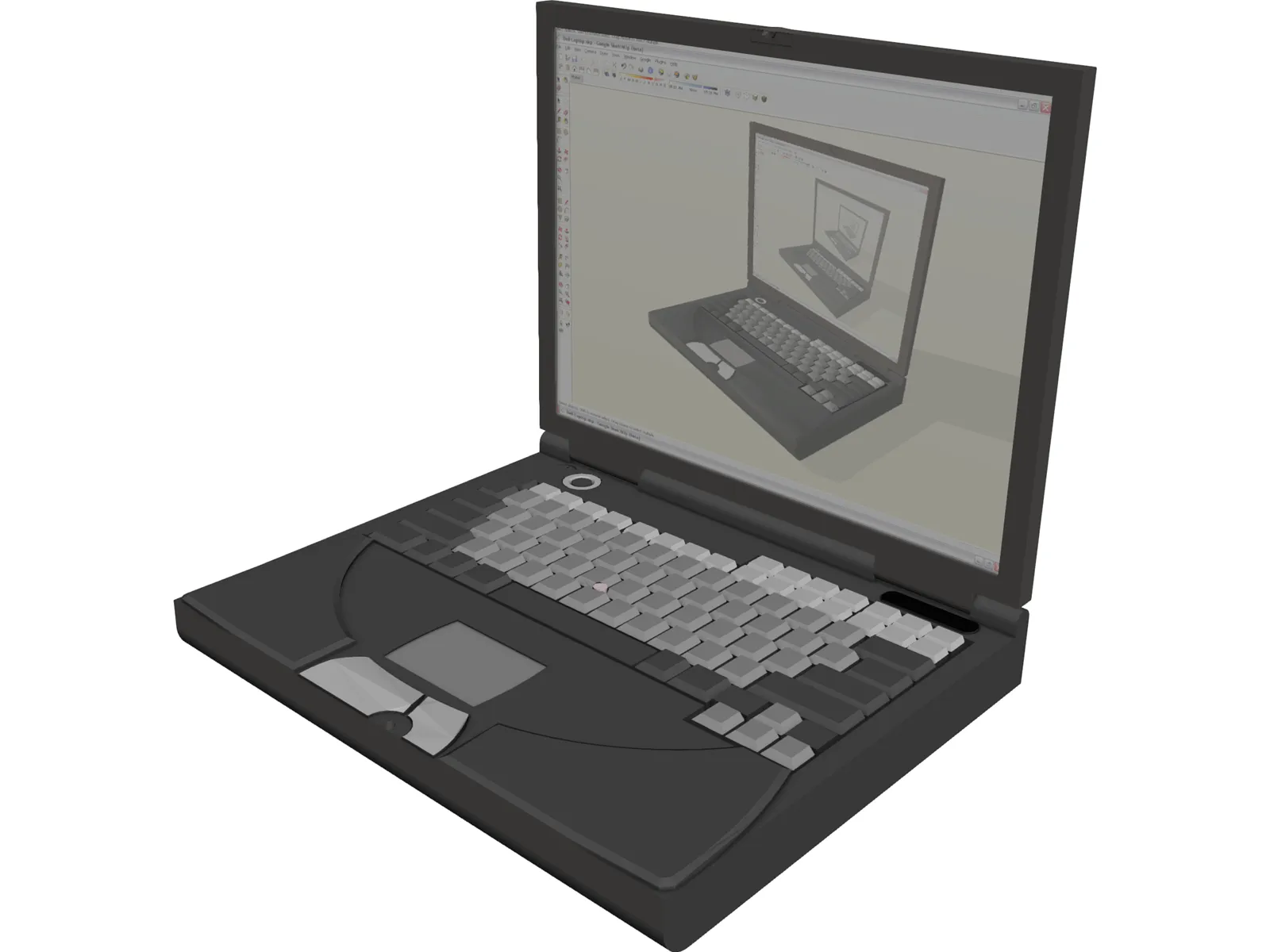 Dell Inspiron 8200 Laptop 3D Model main preview