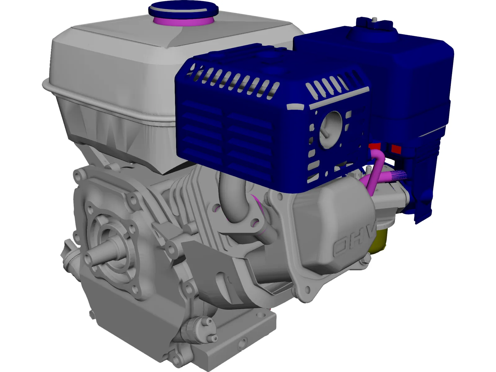 Honda GX160-1 Engine 3D Model main preview