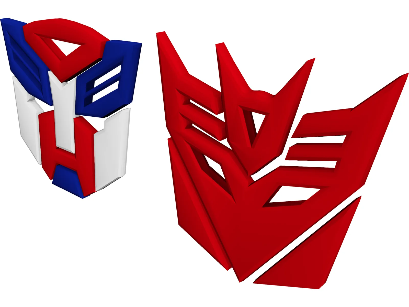 Transformers Logo 3D Model main preview