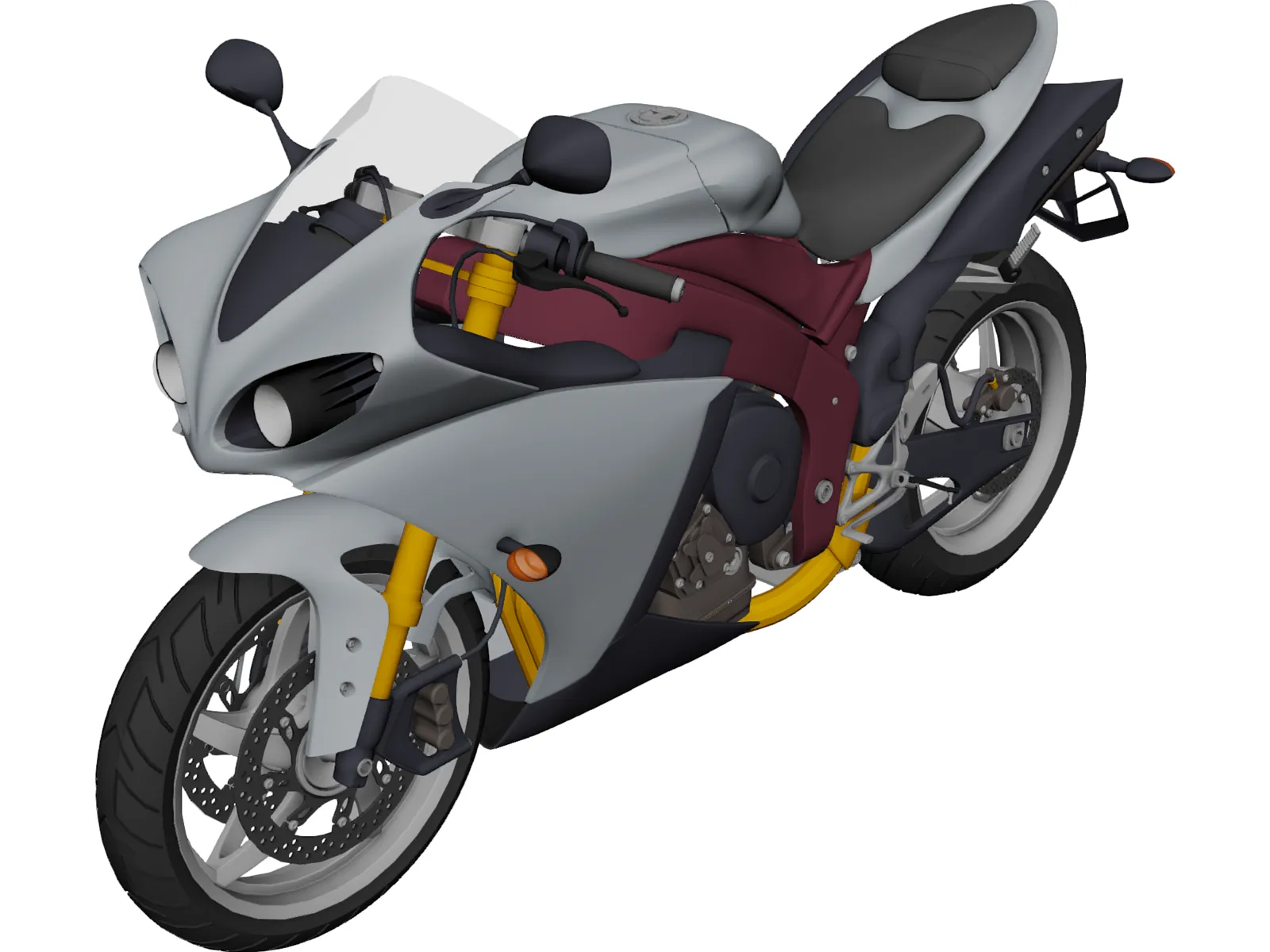 Yamaha R1 3D Model main preview