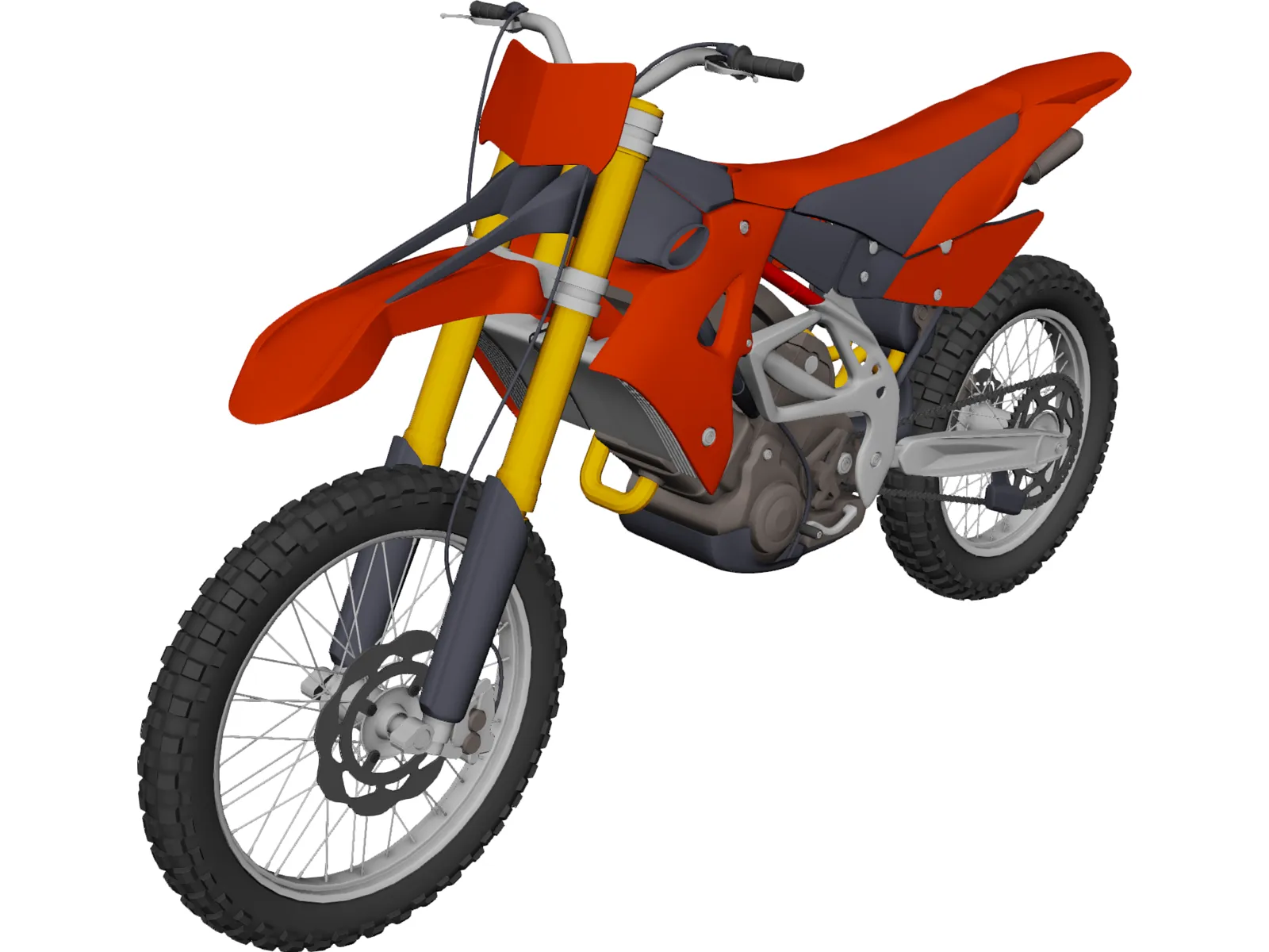 Motocross Bike 3D Model main preview