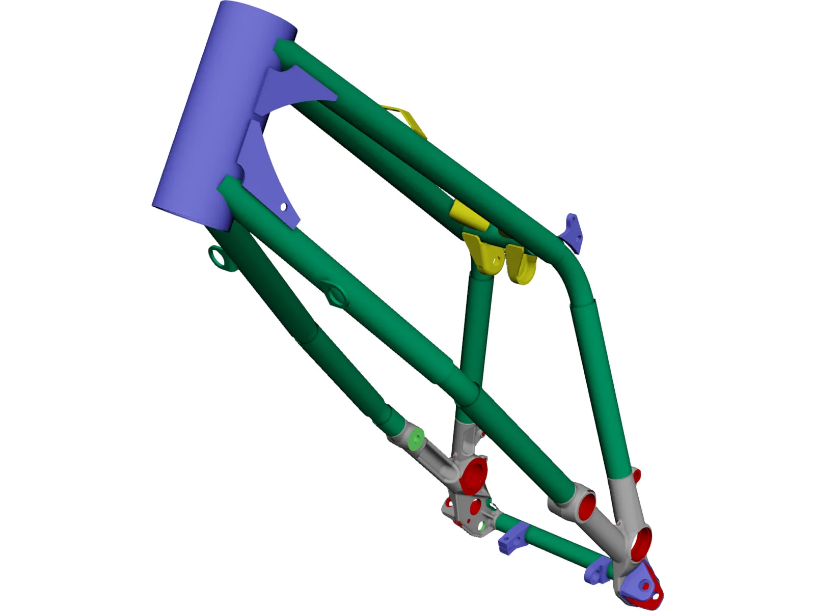 BMW G450X Frame (2009) 3D Model main preview