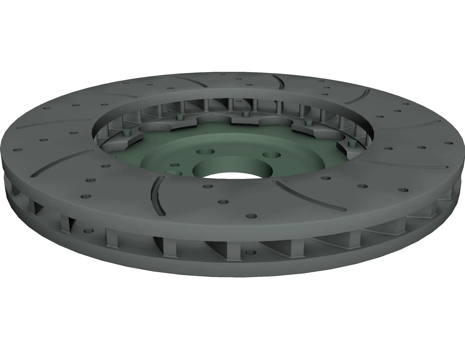 AMG Brake Rotor and Hub 3D Model main preview