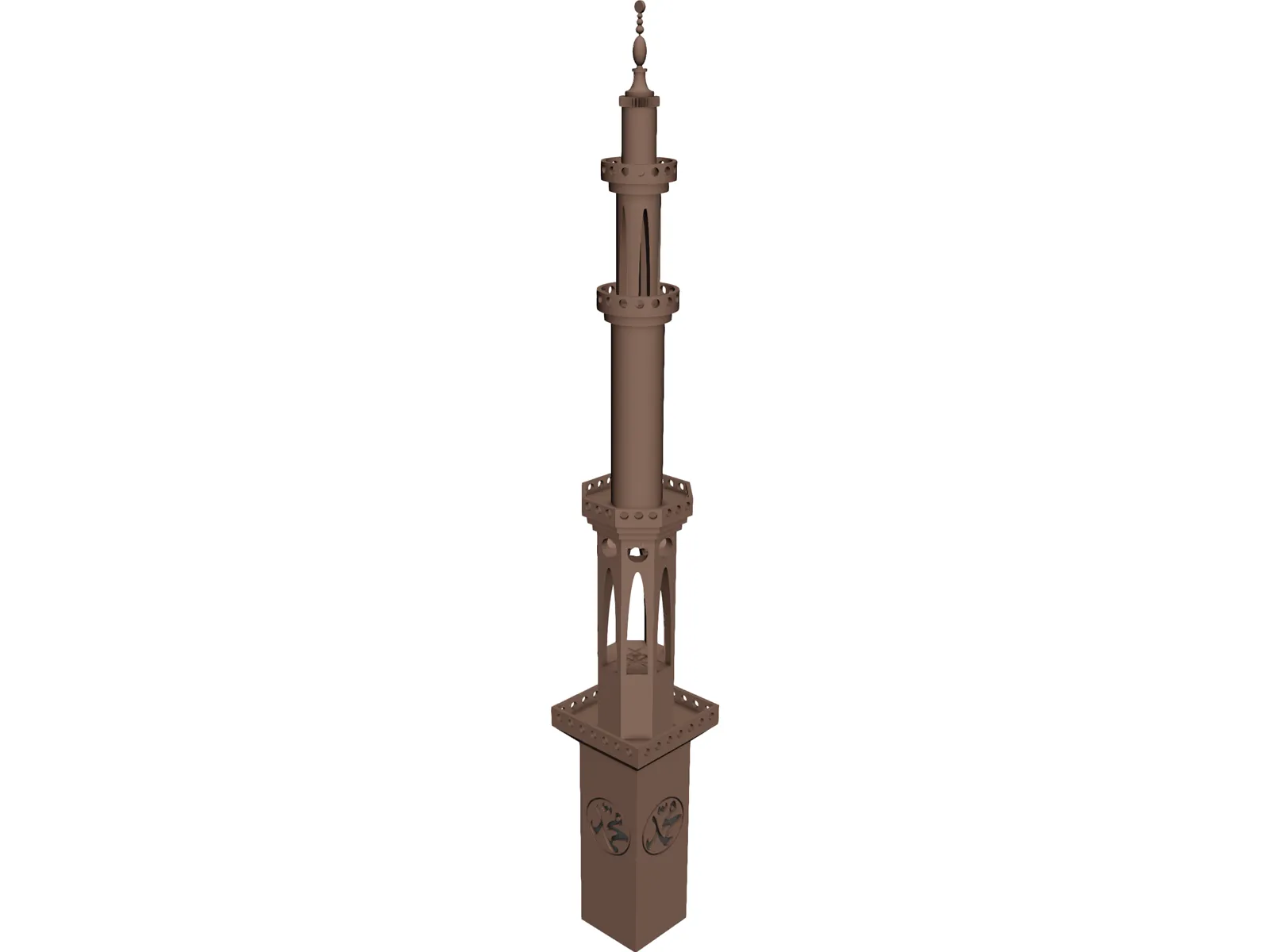 Islamic Minaret 3D Model main preview