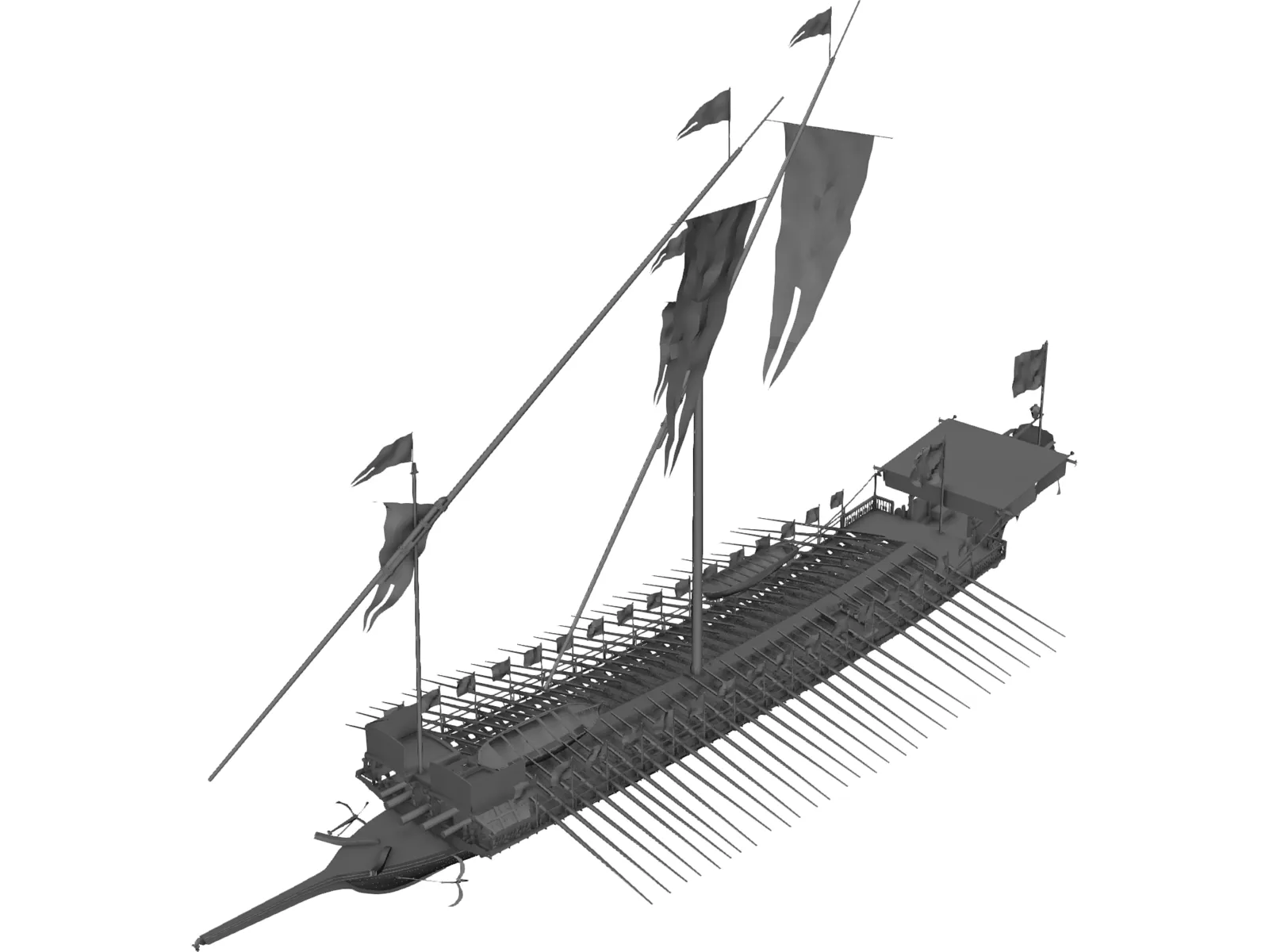 Reale War Ship 3D Model main preview